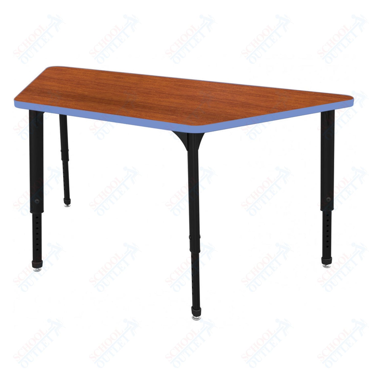Marco Apex Series Trapezoid Preschool Activity Table 30" x 60" Height Adjustable Legs 17"-24" (38-2287-MB)