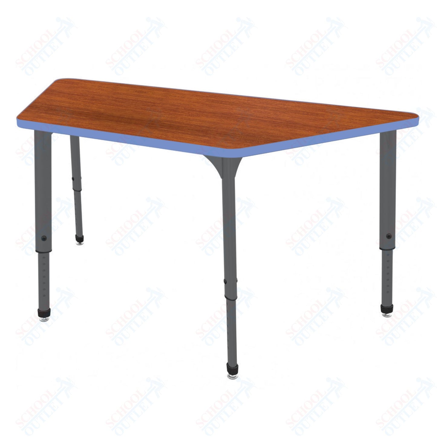 Marco Apex Series Trapezoid Preschool Activity Table 30" x 60" Height Adjustable Legs 17"-24" (38-2287-MB)