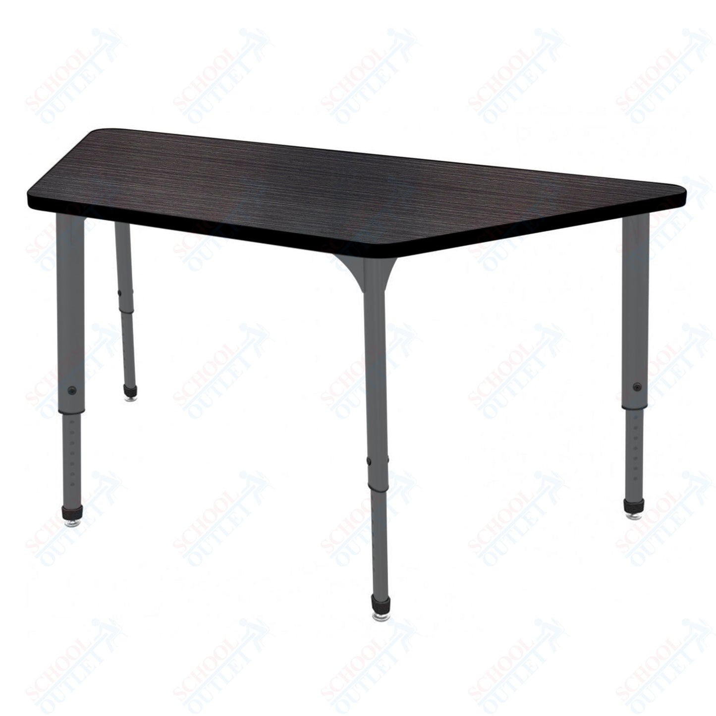 Marco Apex Series Trapezoid Preschool Activity Table 30" x 60" Height Adjustable Legs 17"-24" (38-2287-MB)