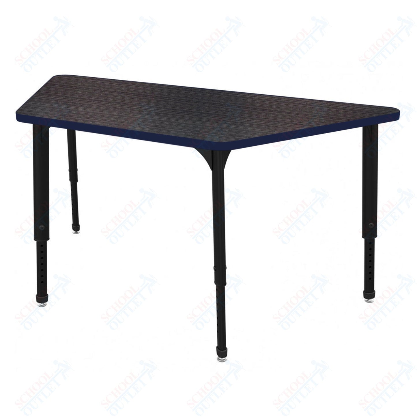 Marco Apex Series Trapezoid Preschool Activity Table 30" x 60" Height Adjustable Legs 17"-24" (38-2287-MB)