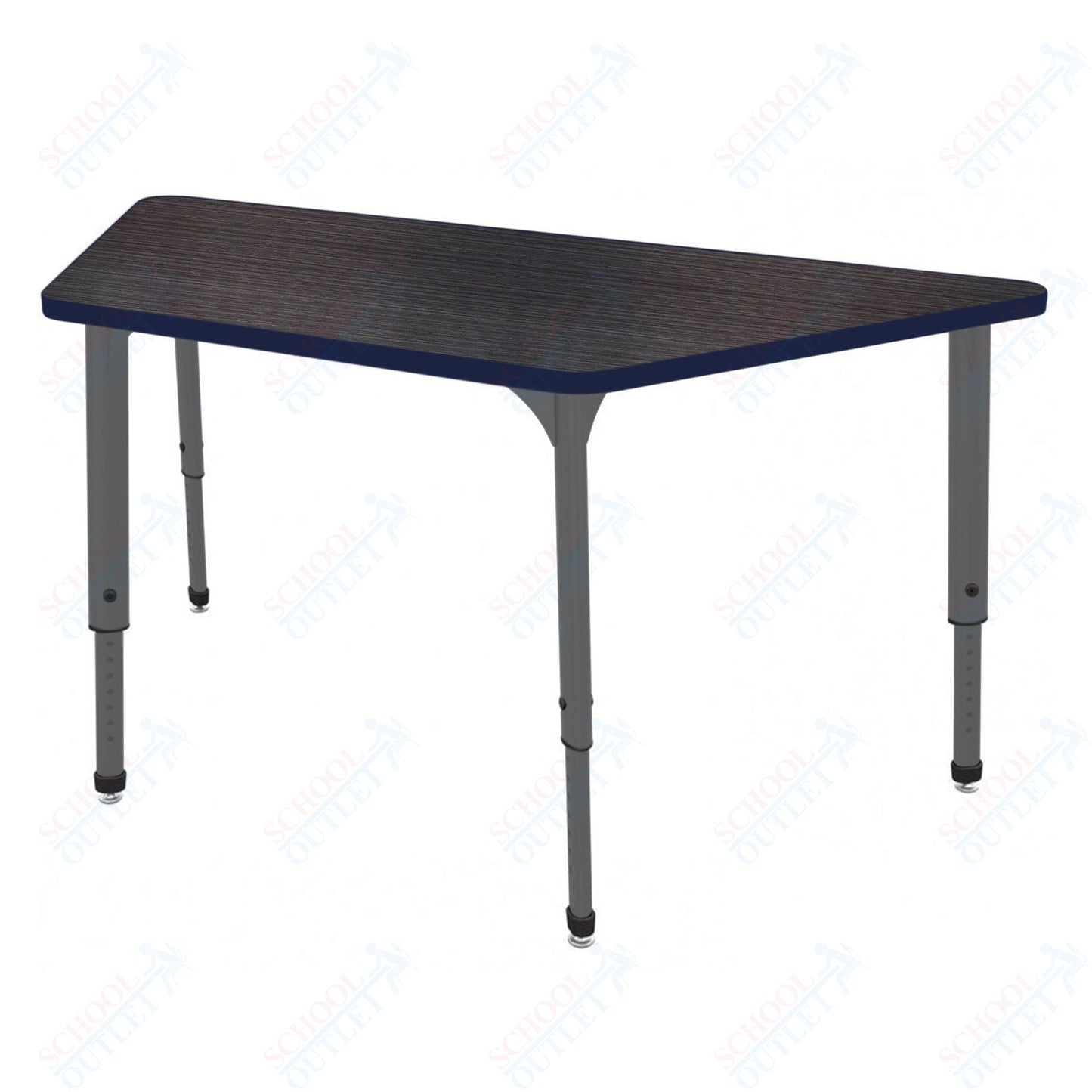 Marco Apex Series Trapezoid Preschool Activity Table 30" x 60" Height Adjustable Legs 17"-24" (38-2287-MB)