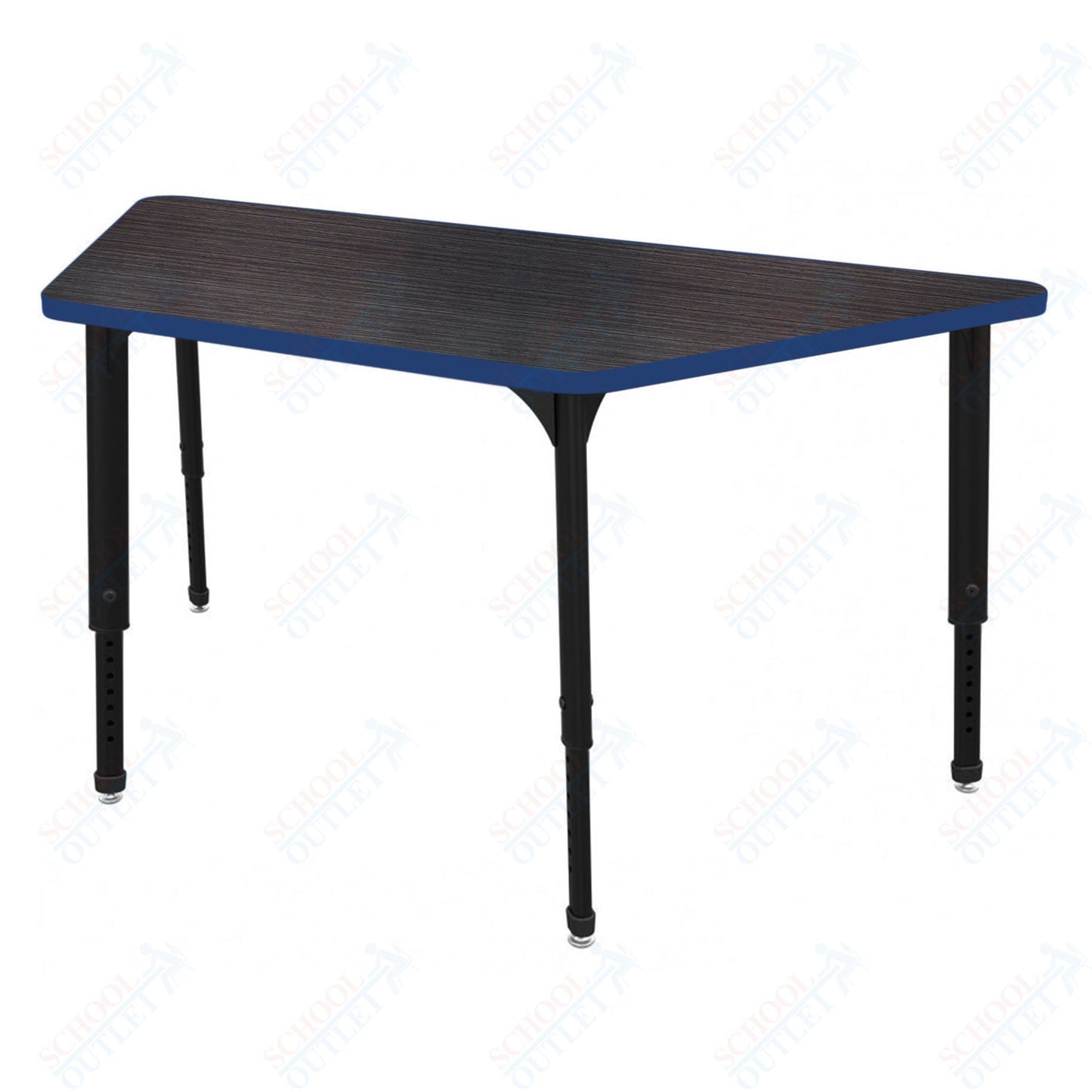 Marco Apex Series Trapezoid Preschool Activity Table 30" x 60" Height Adjustable Legs 17"-24" (38-2287-MB)