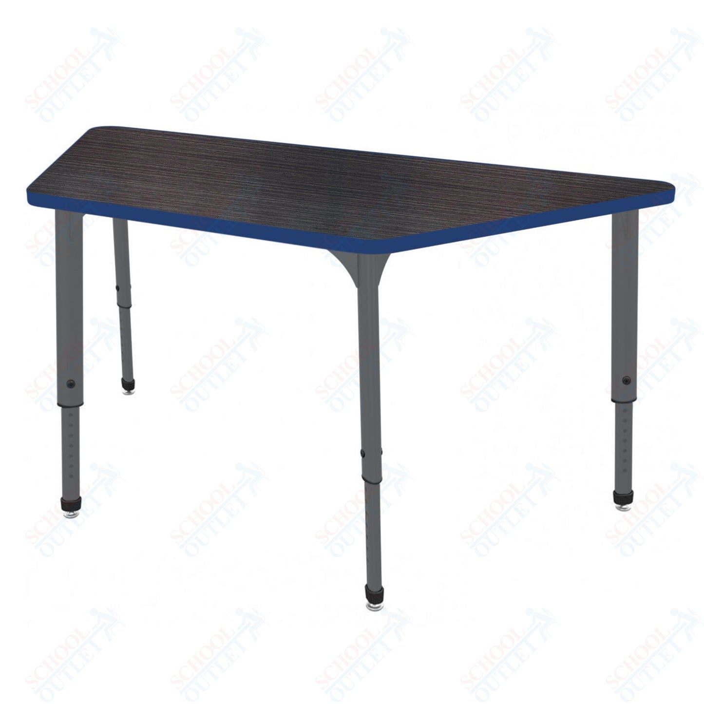 Marco Apex Series Trapezoid Preschool Activity Table 30" x 60" Height Adjustable Legs 17"-24" (38-2287-MB)