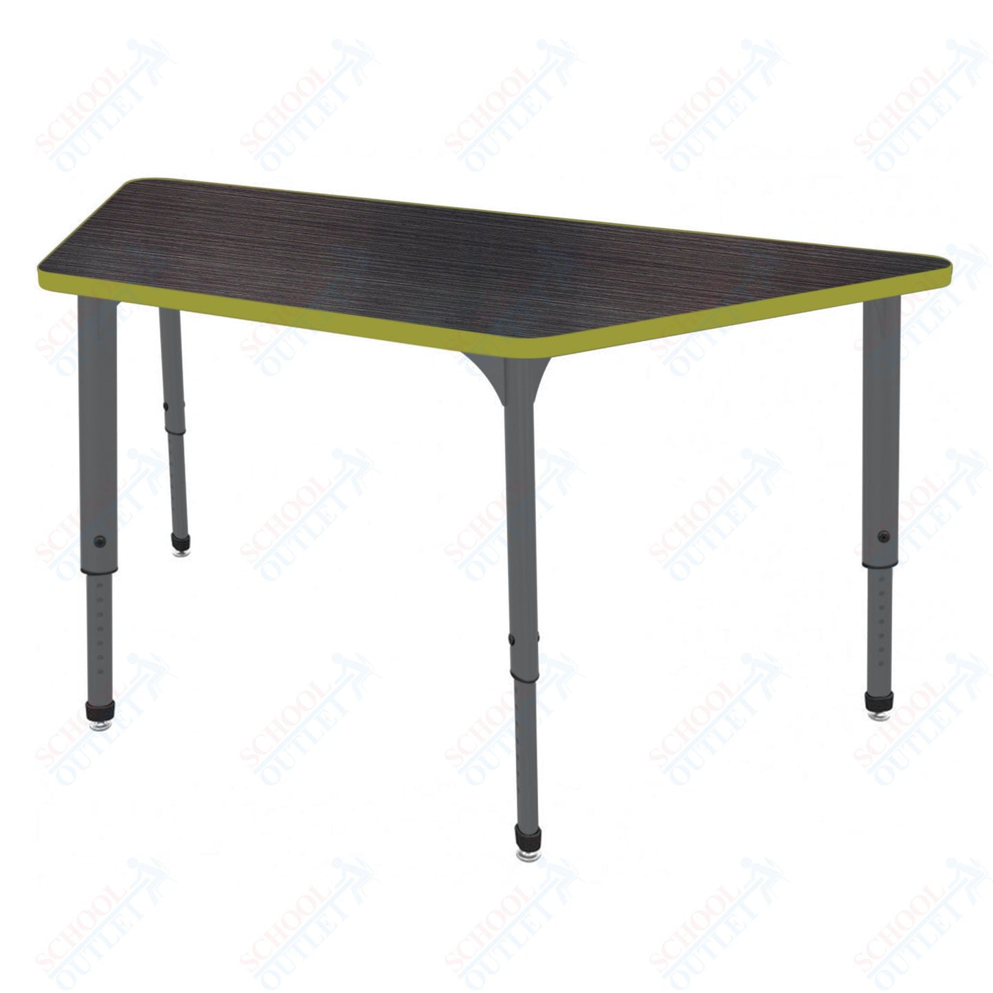 Marco Apex Series Trapezoid Preschool Activity Table 30" x 60" Height Adjustable Legs 17"-24" (38-2287-MB)
