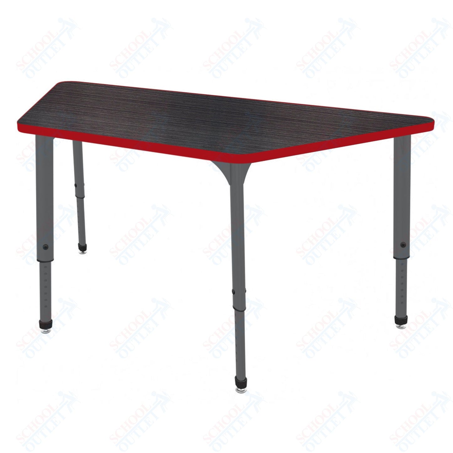 Marco Apex Series Trapezoid Preschool Activity Table 30" x 60" Height Adjustable Legs 17"-24" (38-2287-MB)