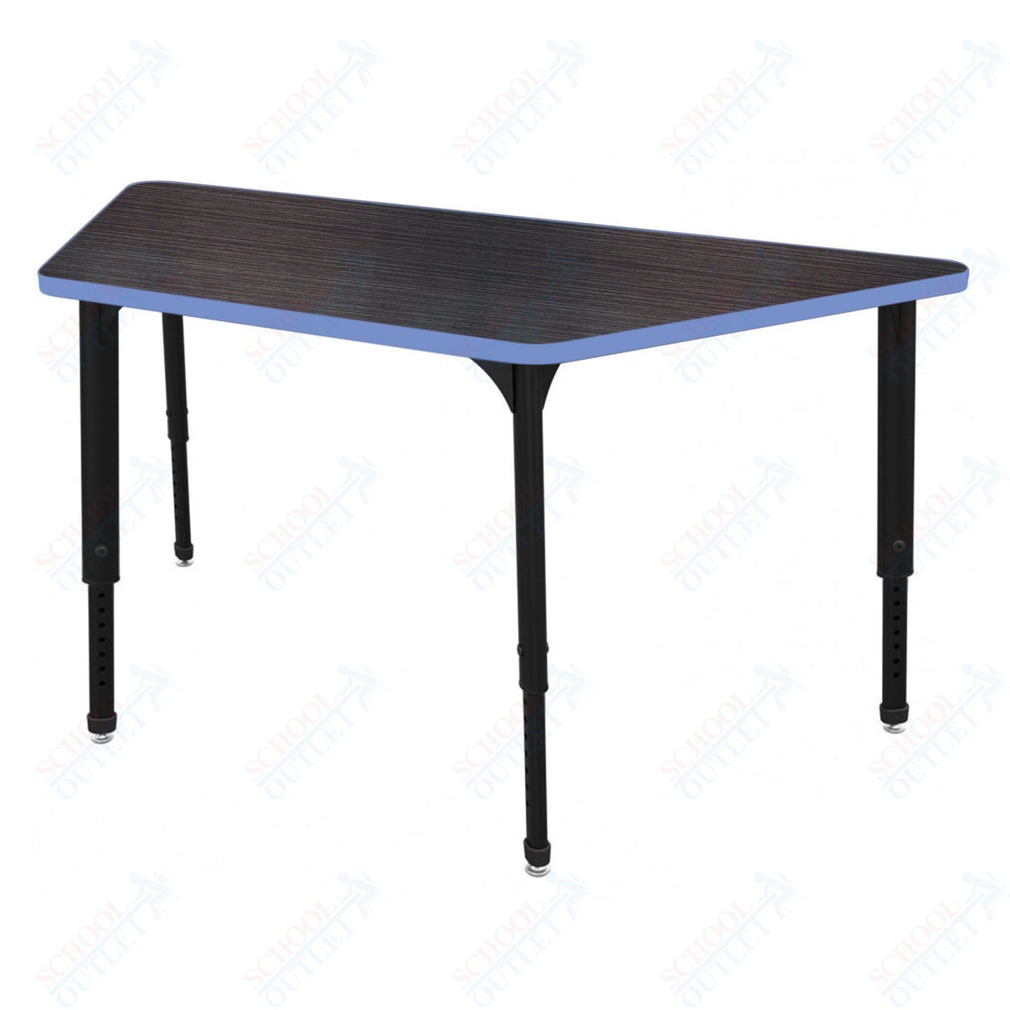 Marco Apex Series Trapezoid Preschool Activity Table 30" x 60" Height Adjustable Legs 17"-24" (38-2287-MB)
