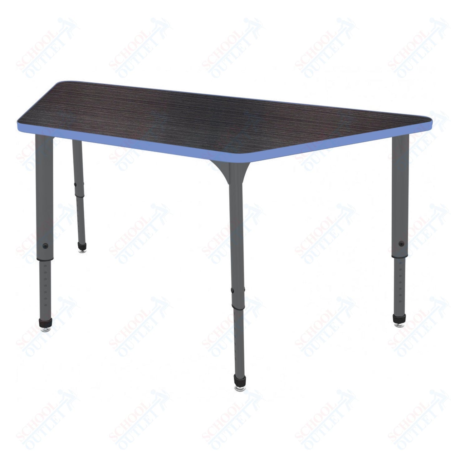 Marco Apex Series Trapezoid Preschool Activity Table 30" x 60" Height Adjustable Legs 17"-24" (38-2287-MB)