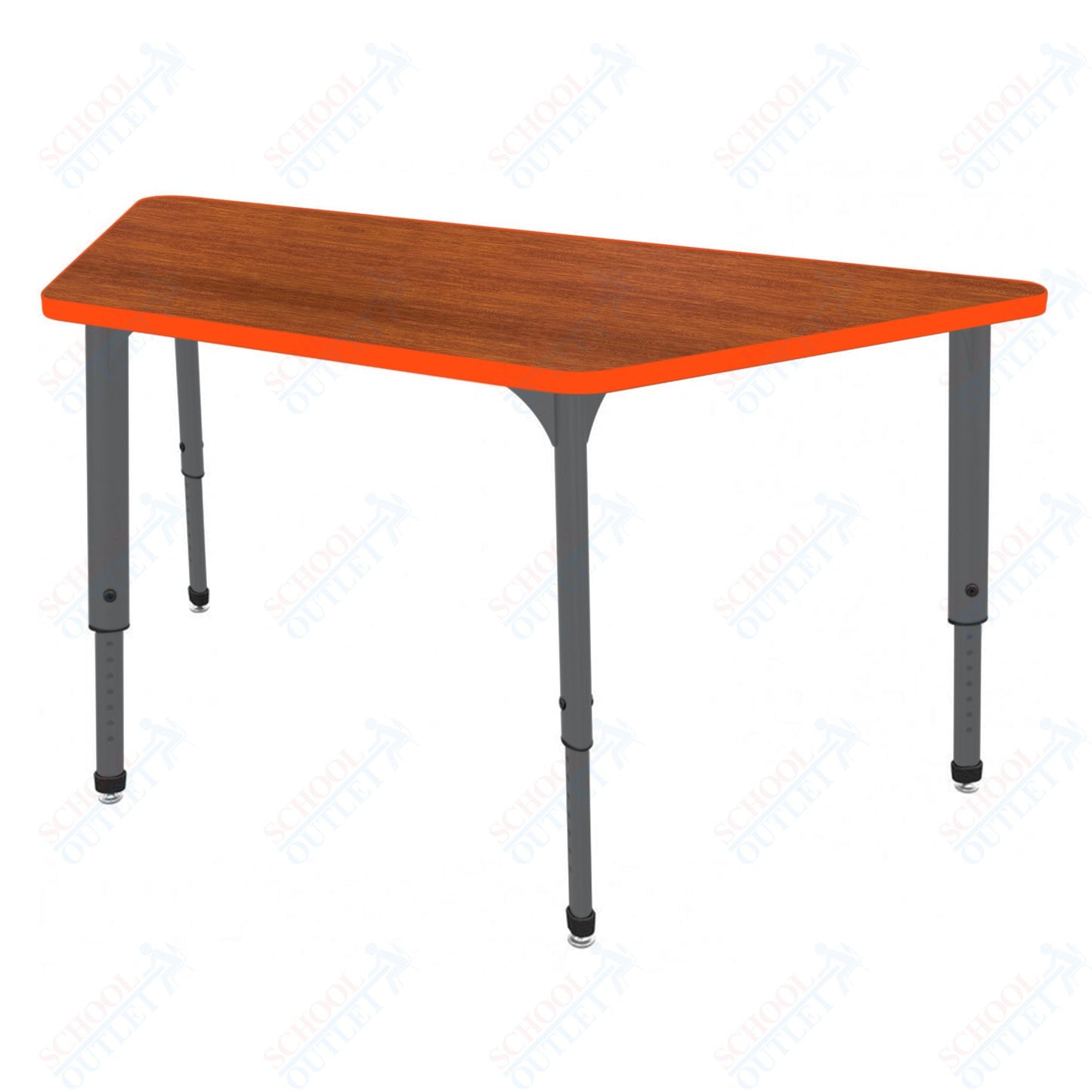 Marco Apex Series Trapezoid Preschool Activity Table 30" x 60" Height Adjustable Legs 17"-24" (38-2287-MB)