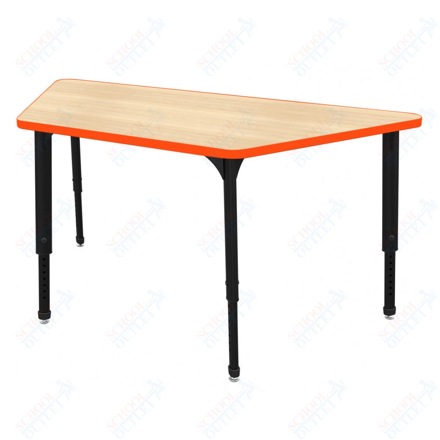 Marco Apex Series Trapezoid Preschool Activity Table 30" x 60" Height Adjustable Legs 17"-24" (38-2287-MB)