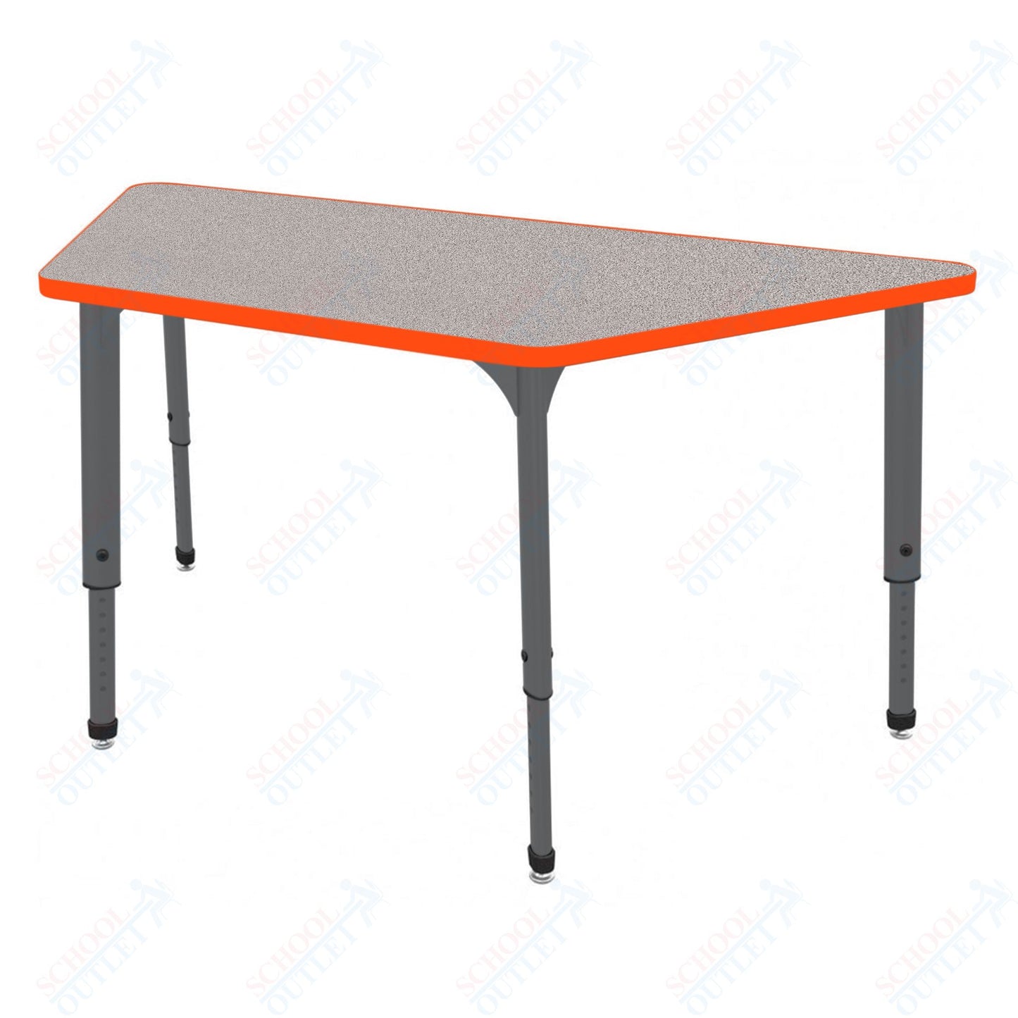 Marco Apex Series Trapezoid Preschool Activity Table 30" x 60" Height Adjustable Legs 17"-24" (38-2287-MB)