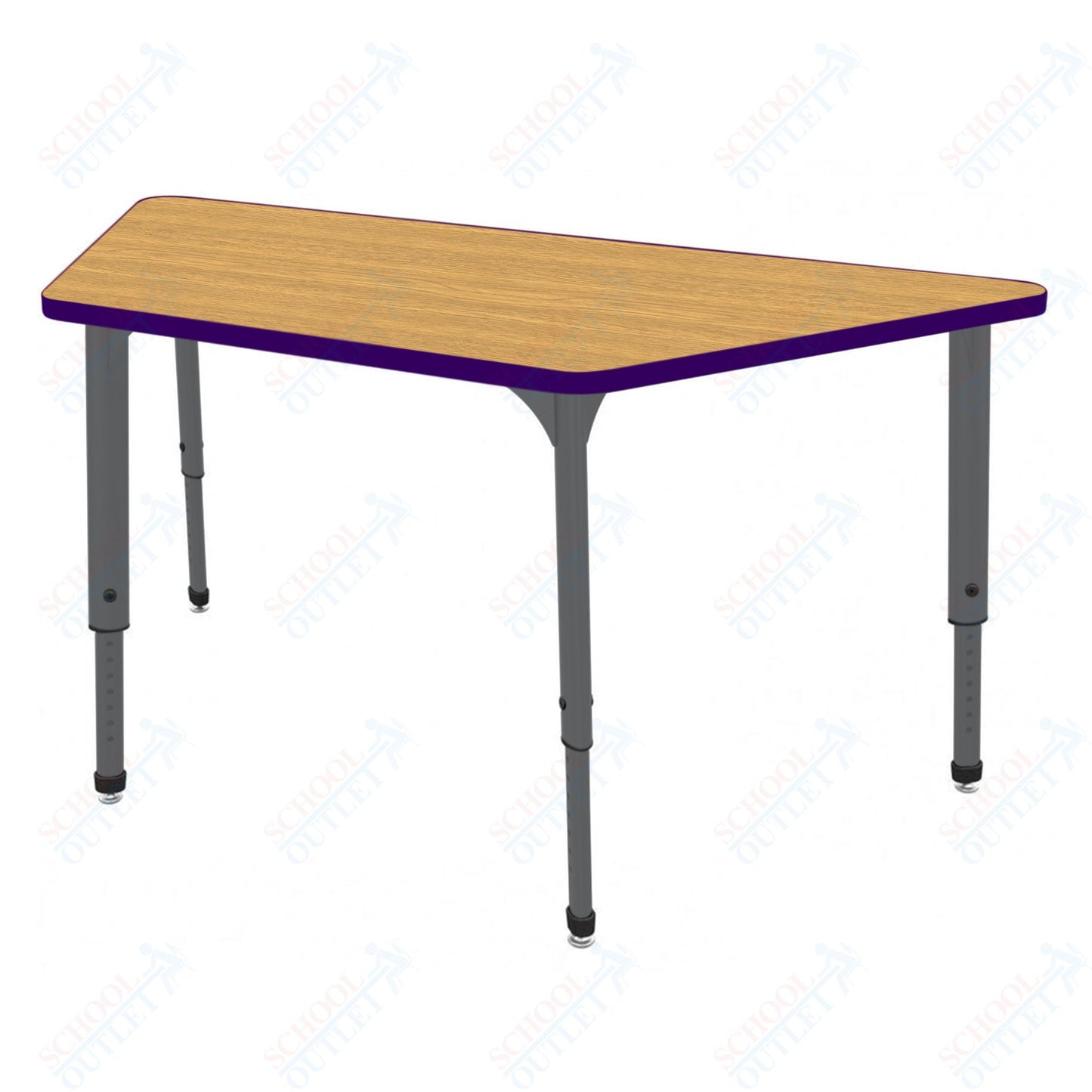 Marco Apex Series Trapezoid Preschool Activity Table 30" x 60" Height Adjustable Legs 17"-24" (38-2287-MB)