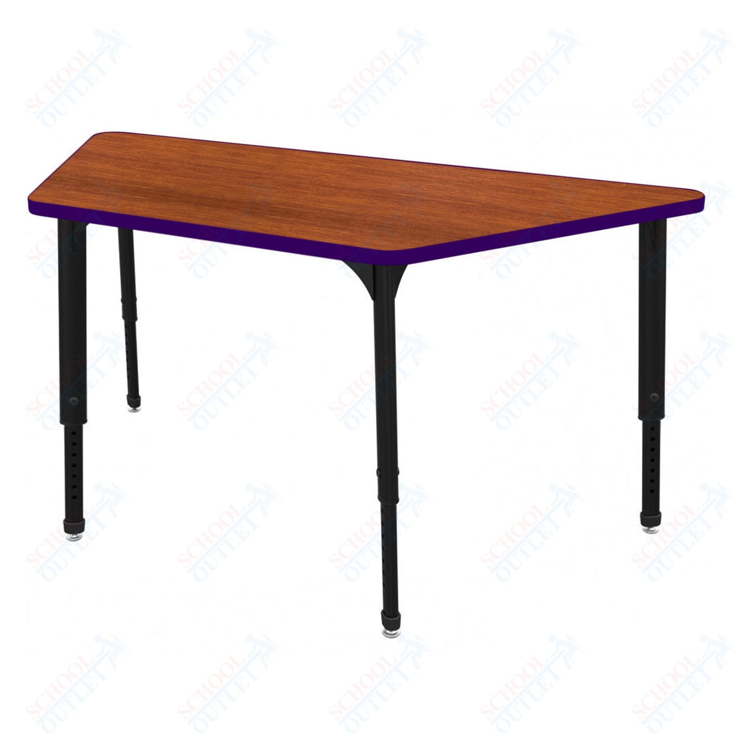 Marco Apex Series Trapezoid Preschool Activity Table 30" x 60" Height Adjustable Legs 17"-24" (38-2287-MB)