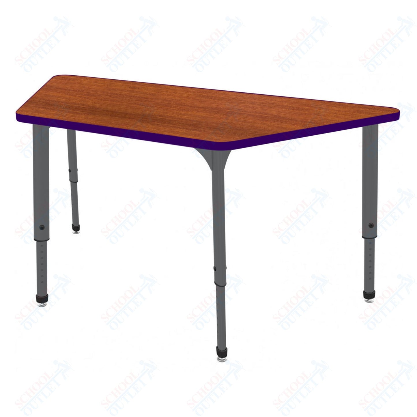 Marco Apex Series Trapezoid Preschool Activity Table 30" x 60" Height Adjustable Legs 17"-24" (38-2287-MB)