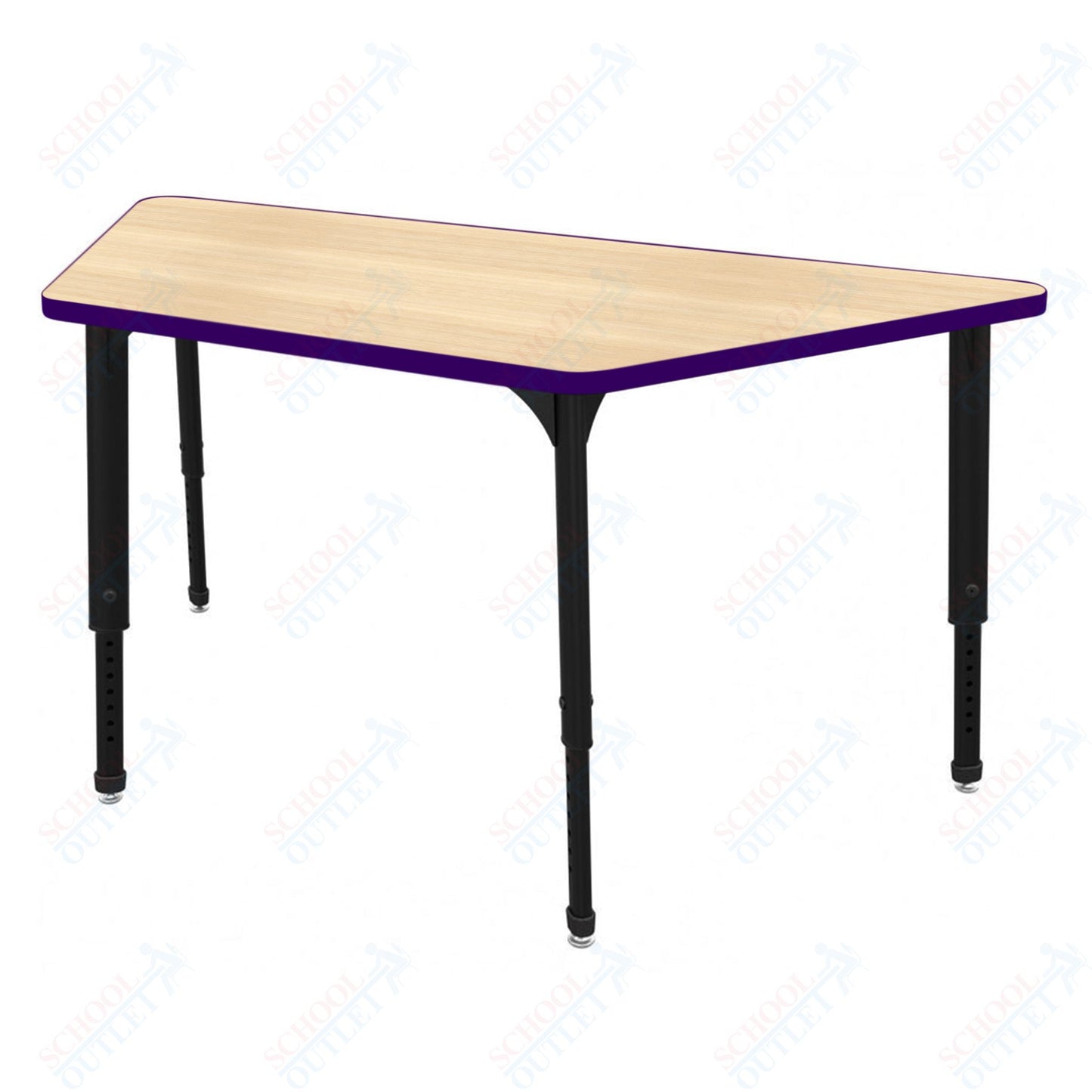 Marco Apex Series Trapezoid Preschool Activity Table 30" x 60" Height Adjustable Legs 17"-24" (38-2287-MB)