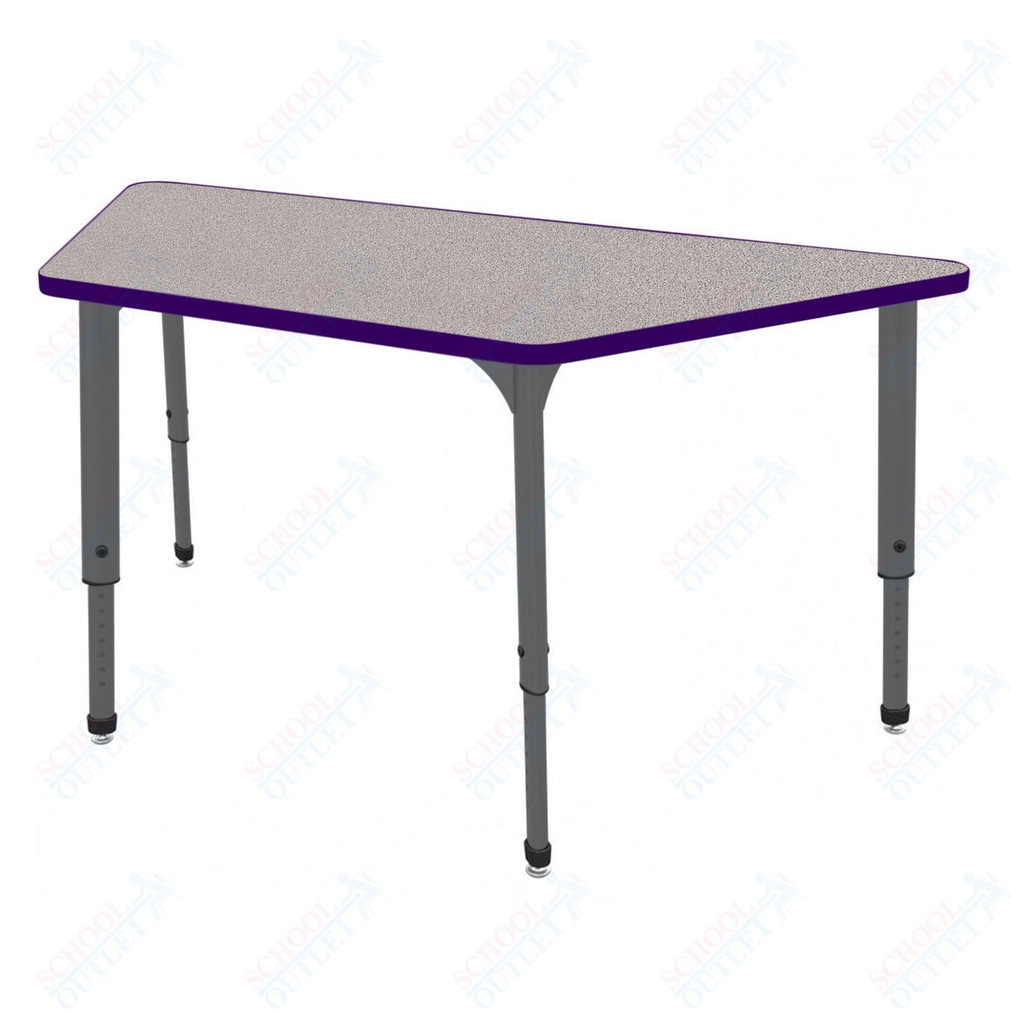 Marco Apex Series Trapezoid Preschool Activity Table 30" x 60" Height Adjustable Legs 17"-24" (38-2287-MB)