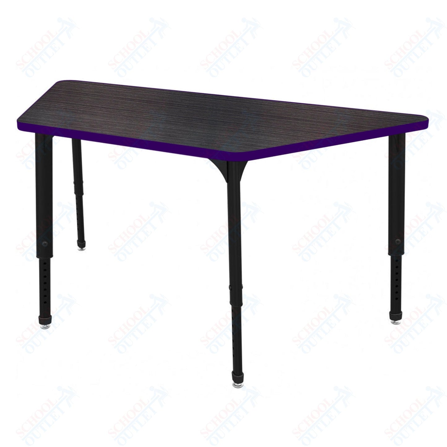 Marco Apex Series Trapezoid Preschool Activity Table 30" x 60" Height Adjustable Legs 17"-24" (38-2287-MB)