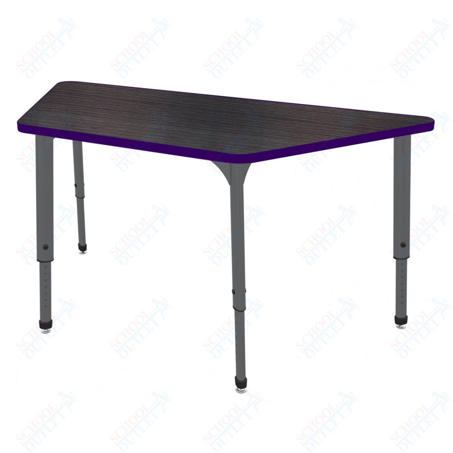 Marco Apex Series Trapezoid Preschool Activity Table 30" x 60" Height Adjustable Legs 17"-24" (38-2287-MB)