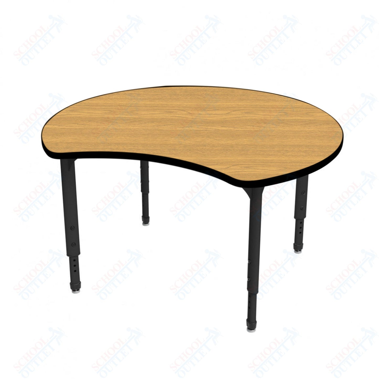 Marco Apex Series 48" Scoop Preschool Activity Table Height Adjustable Legs 17"-24" (38-2296-MB)
