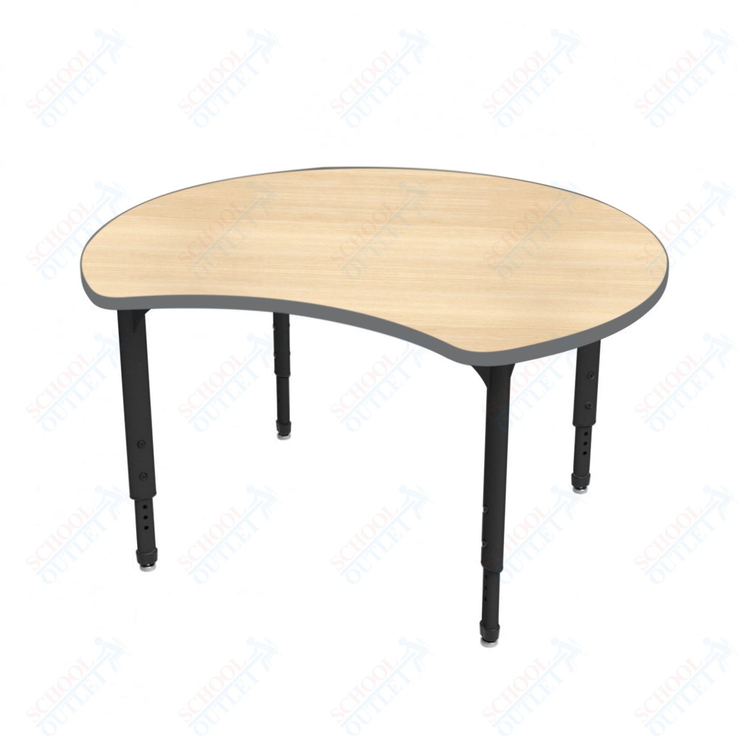 Marco Apex Series 48" Scoop Preschool Activity Table Height Adjustable Legs 17"-24" (38-2296-MB)