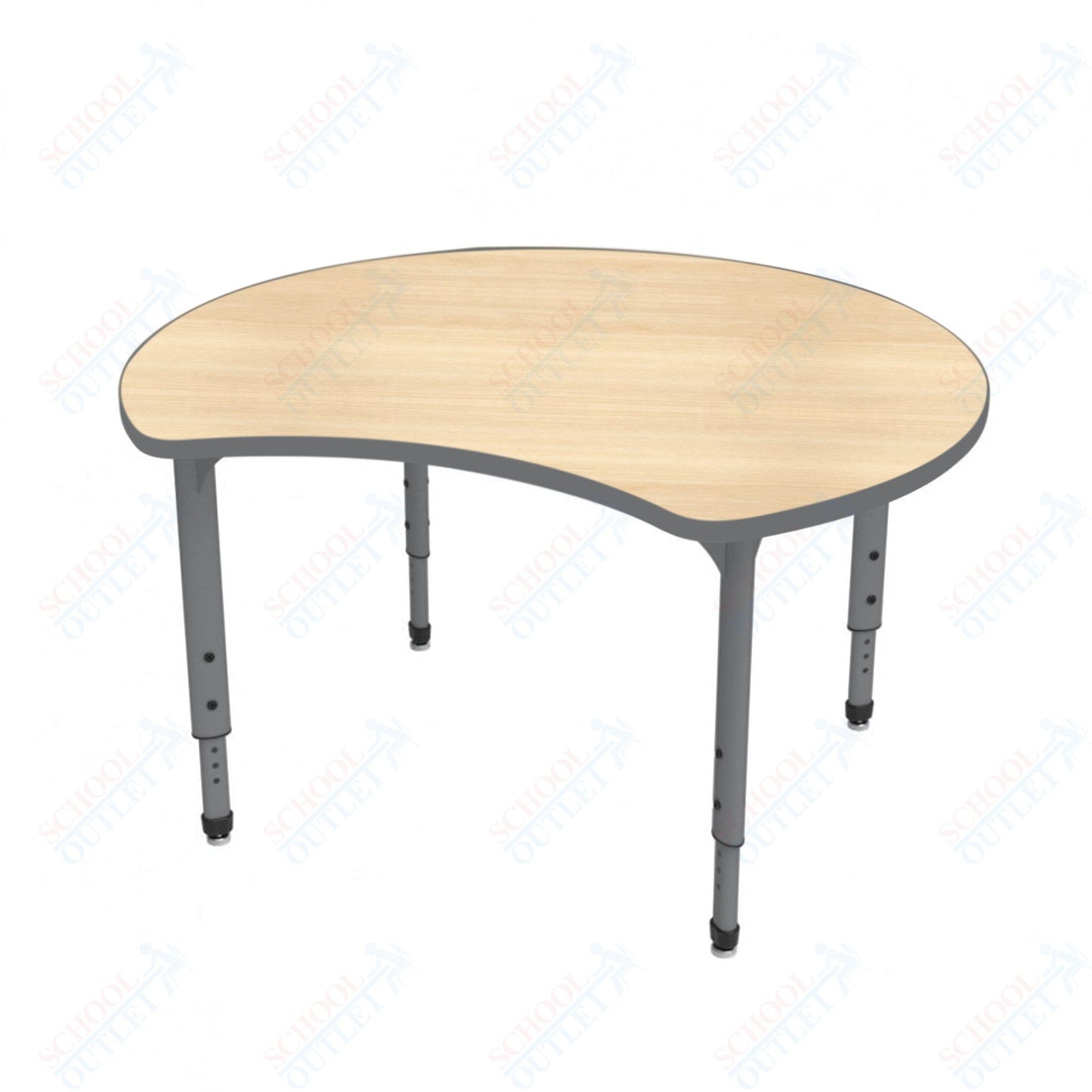 Marco Apex Series 48" Scoop Preschool Activity Table Height Adjustable Legs 17"-24" (38-2296-MB)