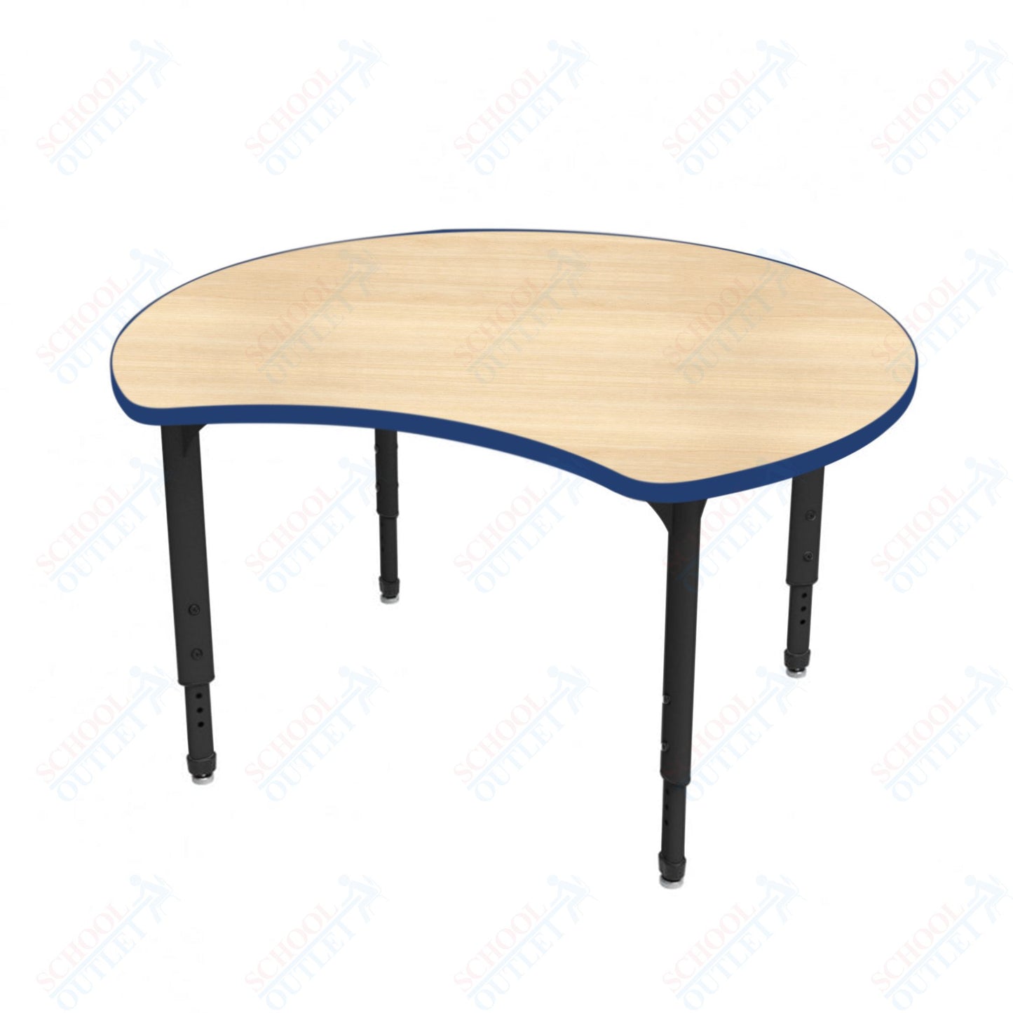 Marco Apex Series 48" Scoop Preschool Activity Table Height Adjustable Legs 17"-24" (38-2296-MB)