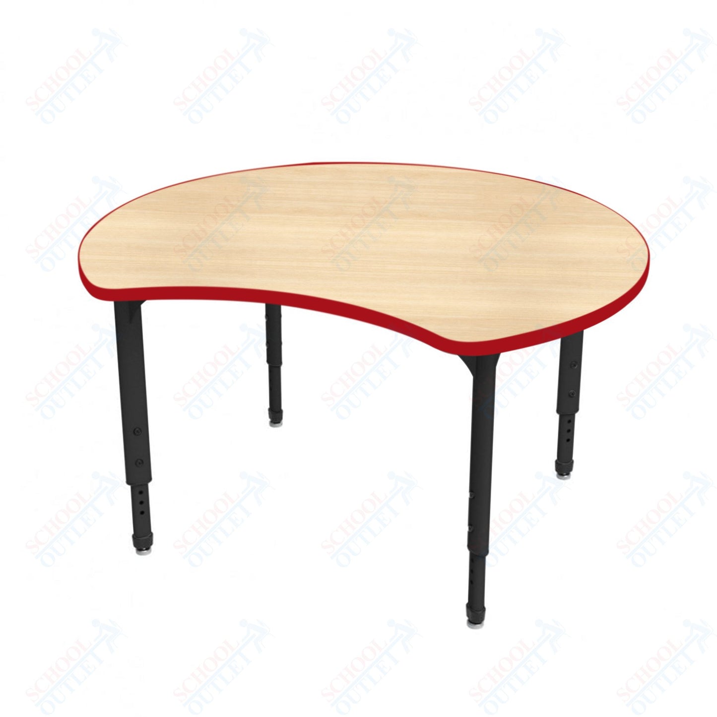 Marco Apex Series 48" Scoop Preschool Activity Table Height Adjustable Legs 17"-24" (38-2296-MB)