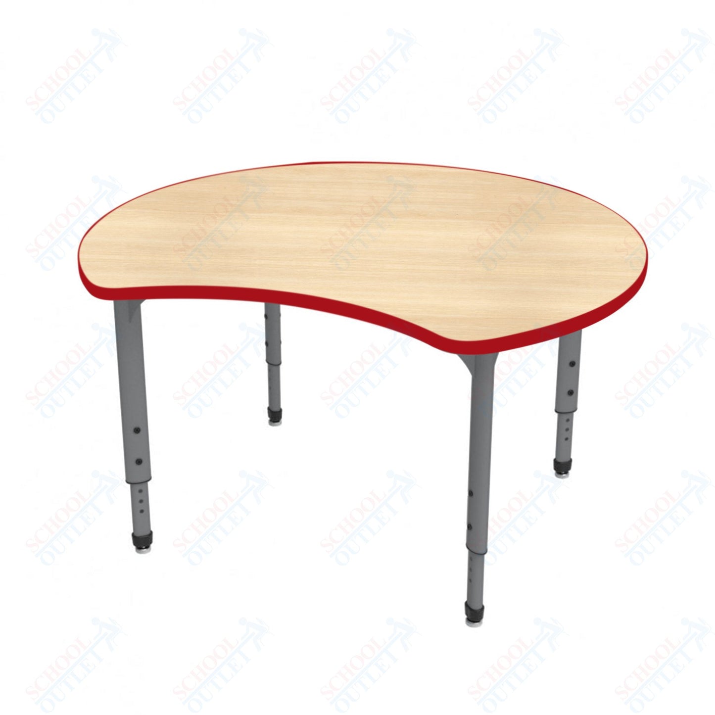 Marco Apex Series 48" Scoop Preschool Activity Table Height Adjustable Legs 17"-24" (38-2296-MB)