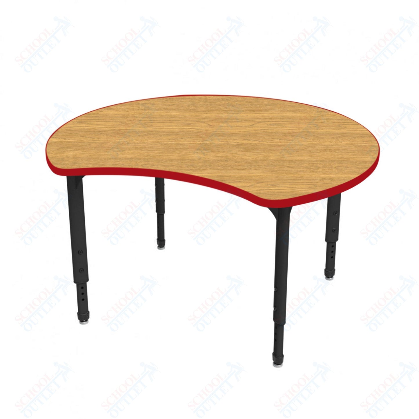Marco Apex Series 48" Scoop Preschool Activity Table Height Adjustable Legs 17"-24" (38-2296-MB)