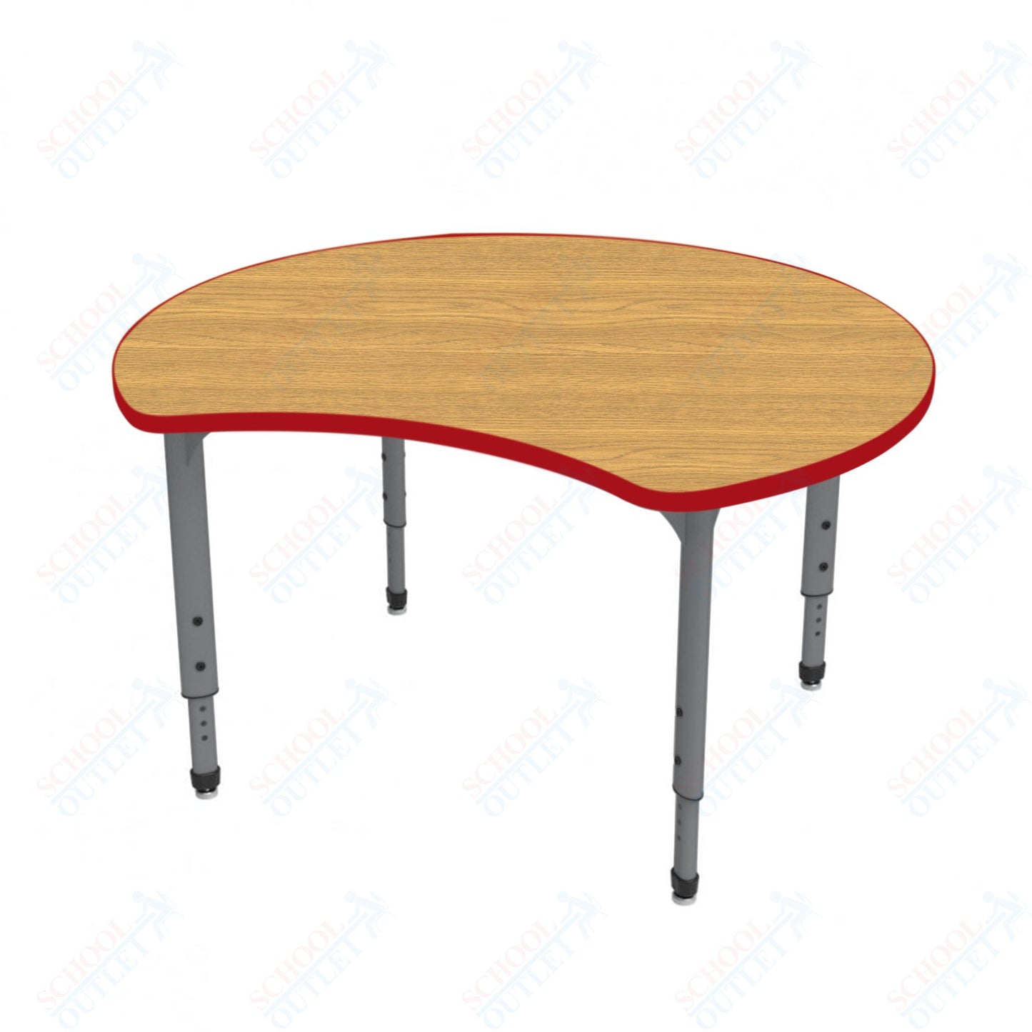 Marco Apex Series 48" Scoop Preschool Activity Table Height Adjustable Legs 17"-24" (38-2296-MB)