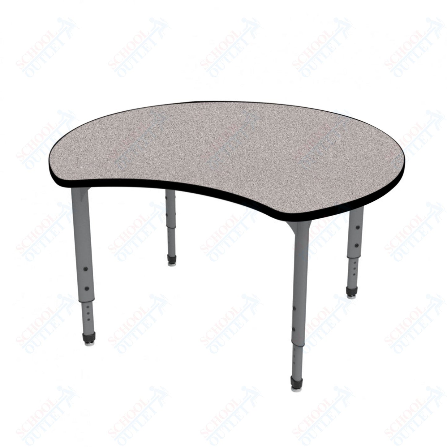 Marco Apex Series 48" Scoop Preschool Activity Table Height Adjustable Legs 17"-24" (38-2296-MB)