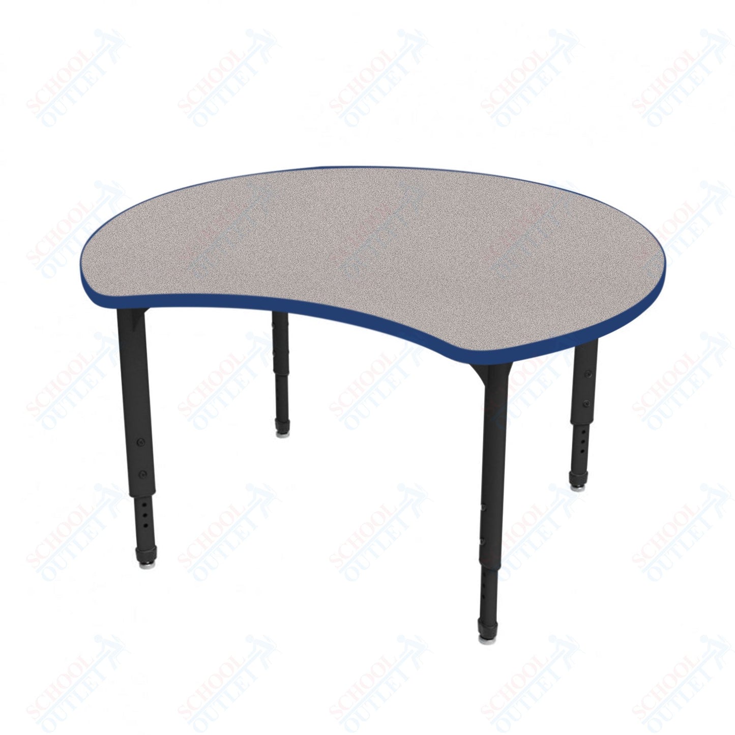 Marco Apex Series 48" Scoop Preschool Activity Table Height Adjustable Legs 17"-24" (38-2296-MB)