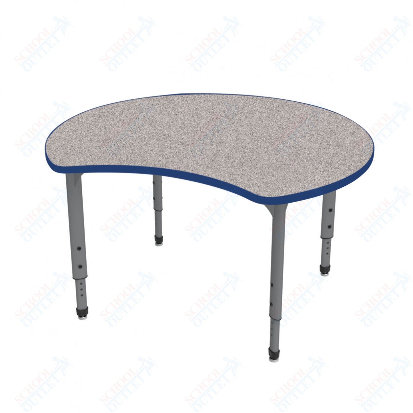 Marco Apex Series 48" Scoop Preschool Activity Table Height Adjustable Legs 17"-24" (38-2296-MB)