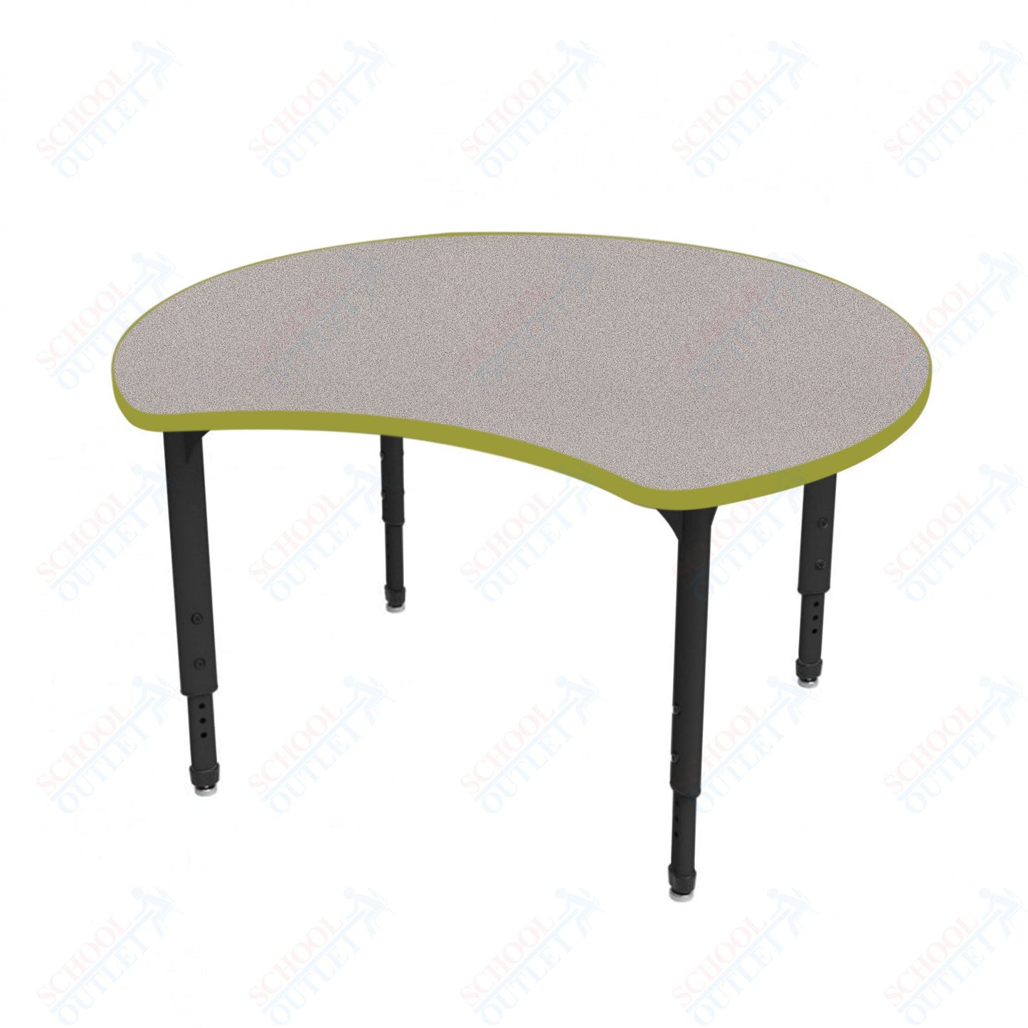 Marco Apex Series 48" Scoop Preschool Activity Table Height Adjustable Legs 17"-24" (38-2296-MB)