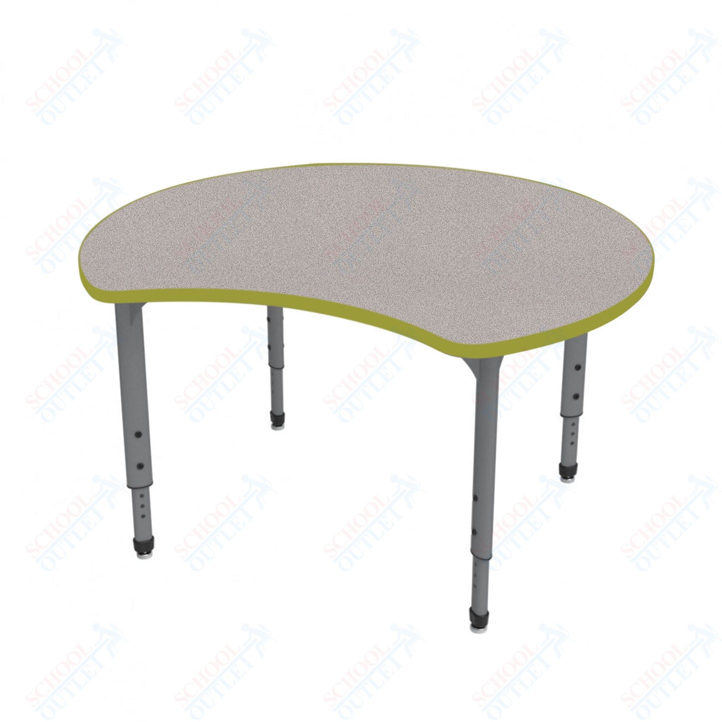 Marco Apex Series 48" Scoop Preschool Activity Table Height Adjustable Legs 17"-24" (38-2296-MB)