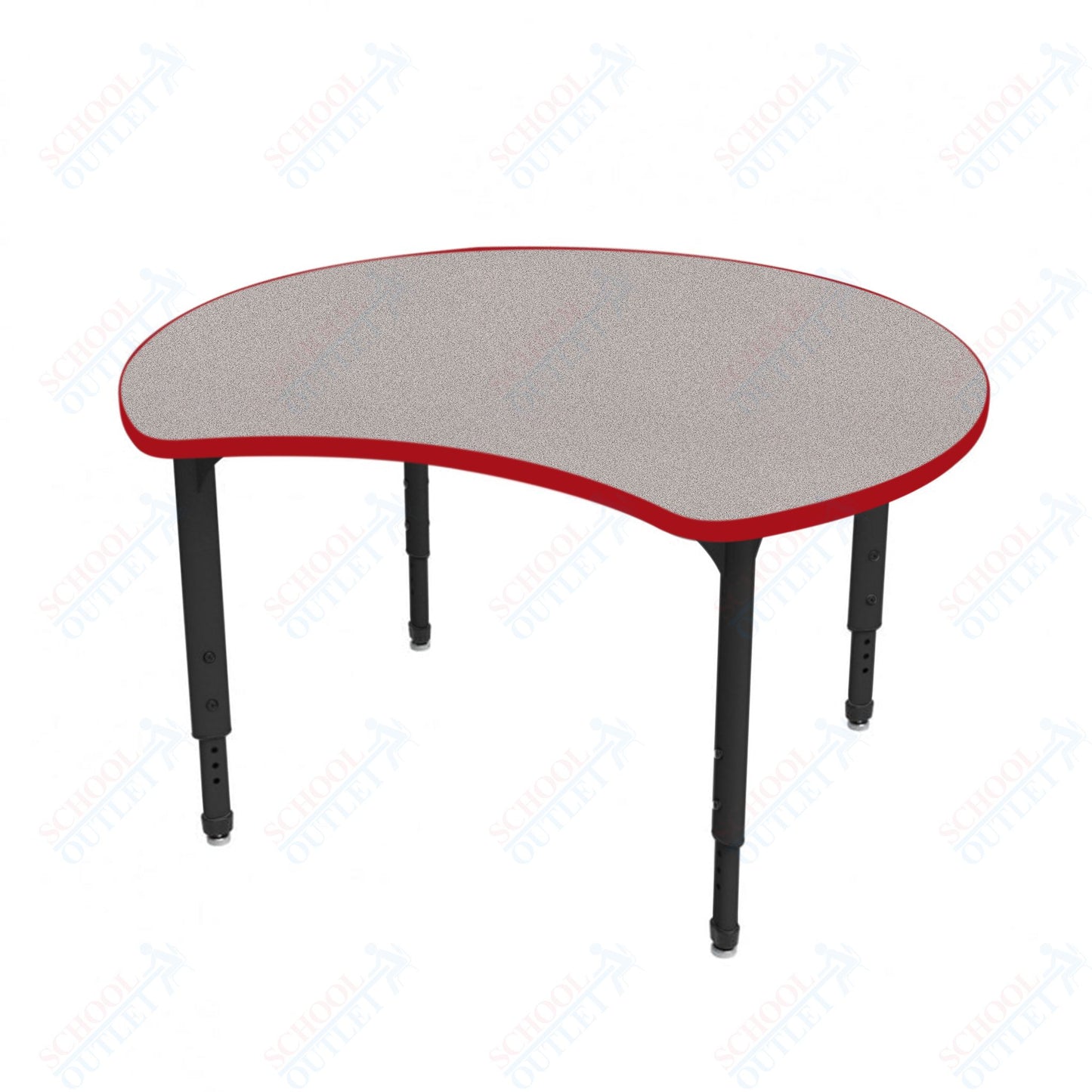 Marco Apex Series 48" Scoop Preschool Activity Table Height Adjustable Legs 17"-24" (38-2296-MB)