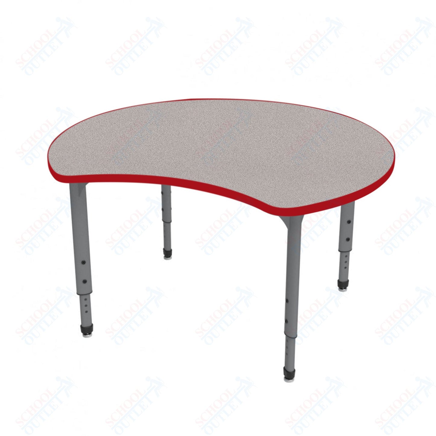 Marco Apex Series 48" Scoop Preschool Activity Table Height Adjustable Legs 17"-24" (38-2296-MB)