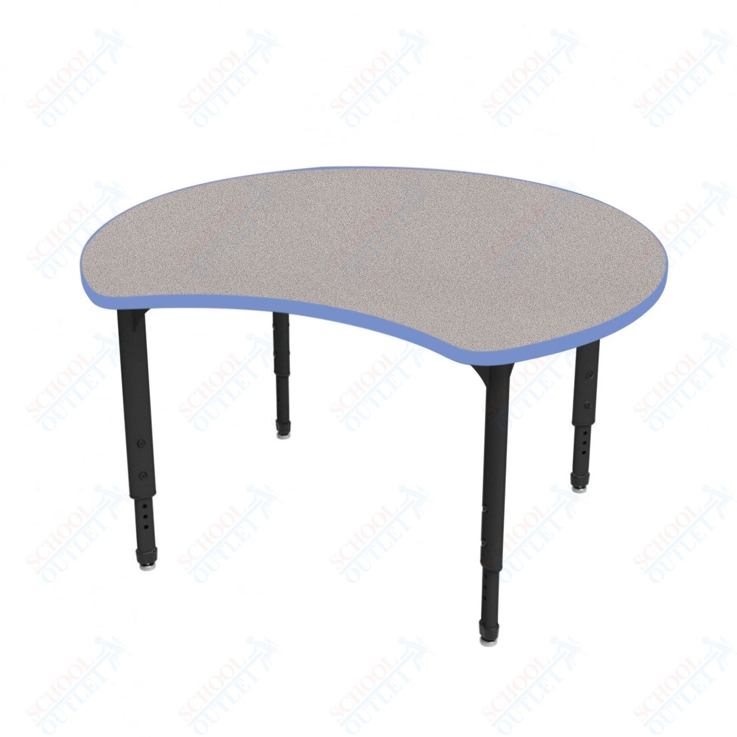 Marco Apex Series 48" Scoop Preschool Activity Table Height Adjustable Legs 17"-24" (38-2296-MB)
