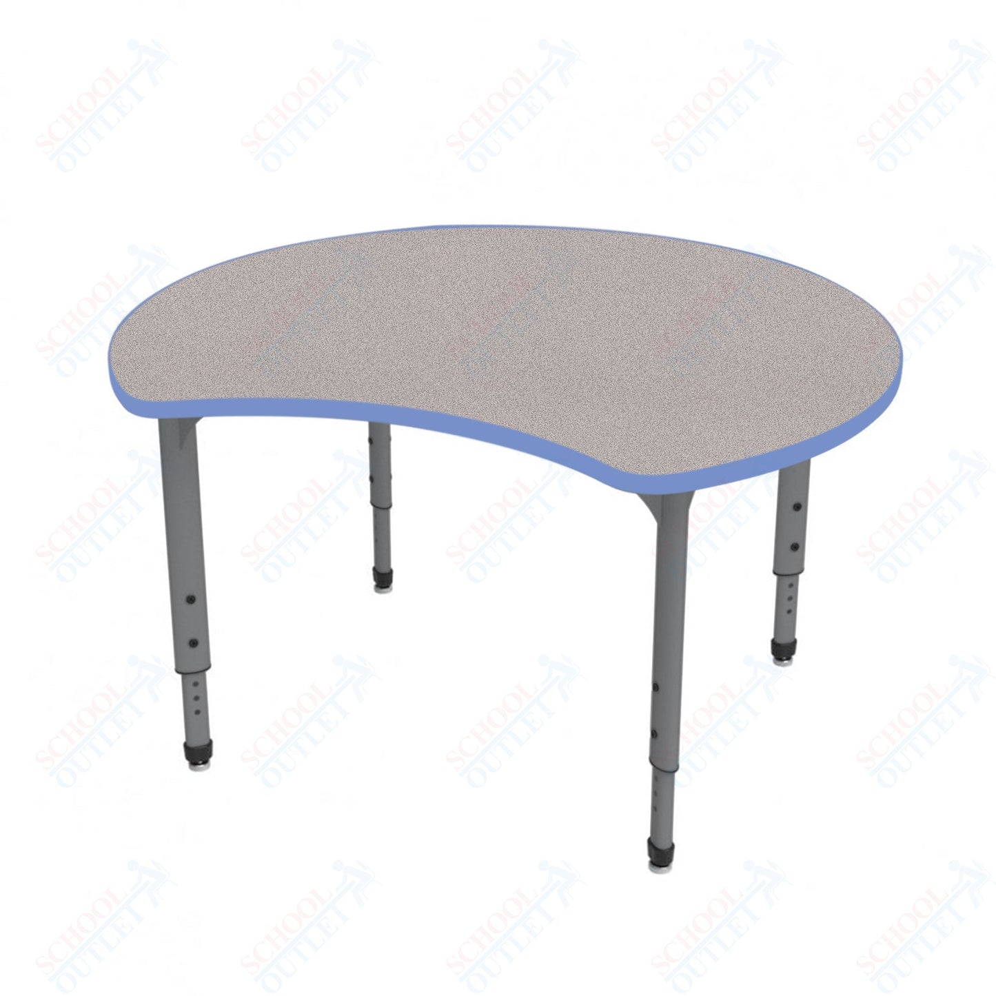 Marco Apex Series 48" Scoop Preschool Activity Table Height Adjustable Legs 17"-24" (38-2296-MB)