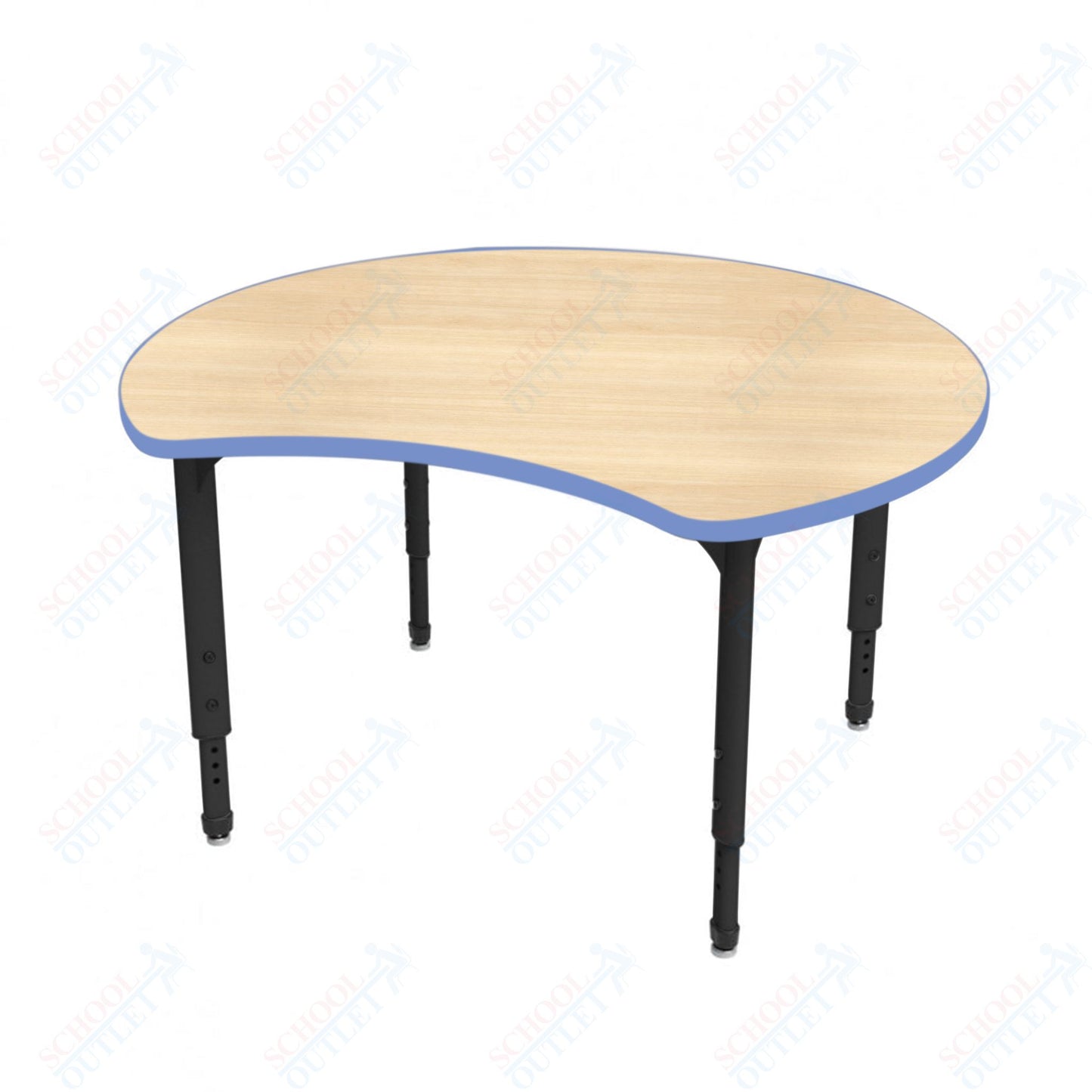 Marco Apex Series 48" Scoop Preschool Activity Table Height Adjustable Legs 17"-24" (38-2296-MB)