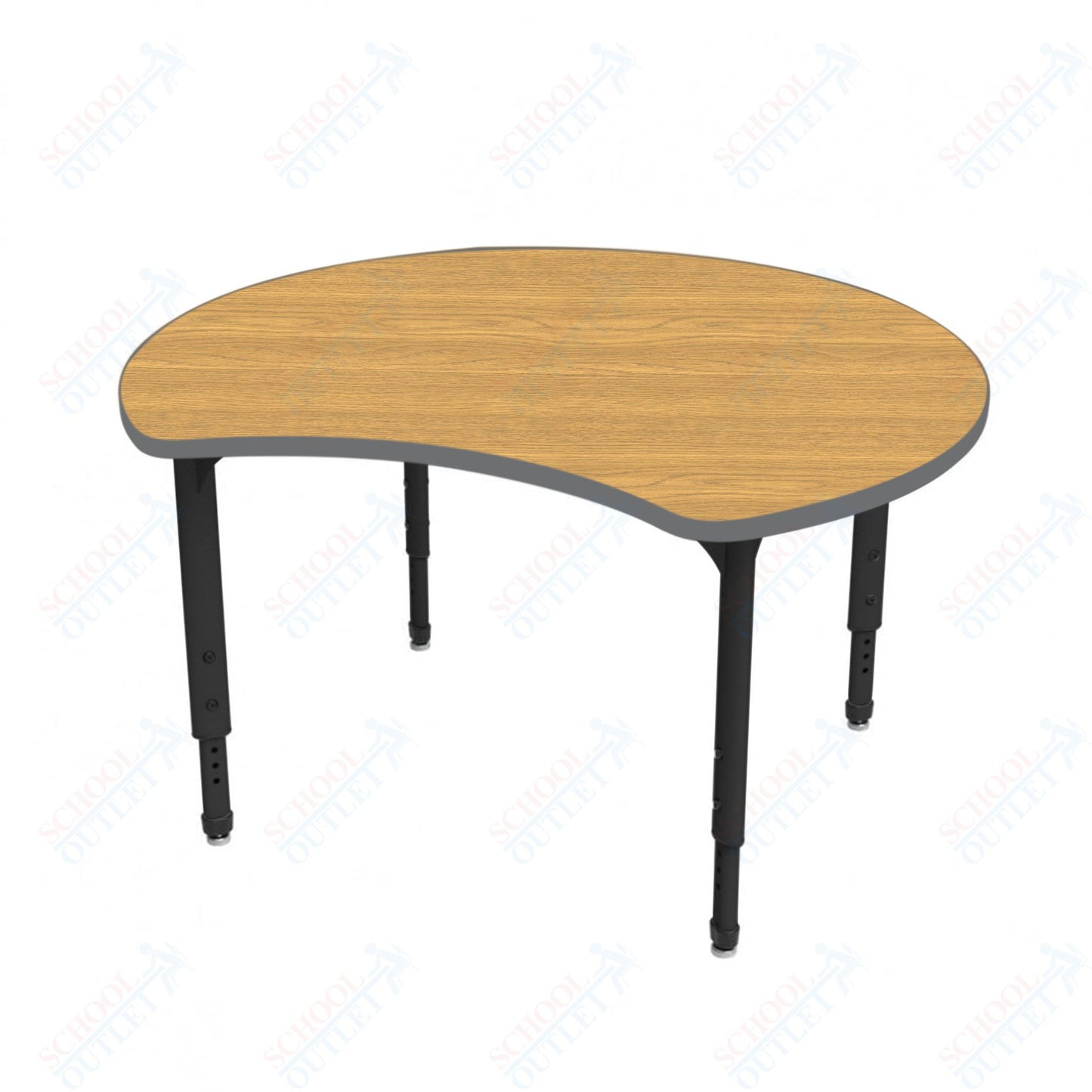 Marco Apex Series 48" Scoop Preschool Activity Table Height Adjustable Legs 17"-24" (38-2296-MB)