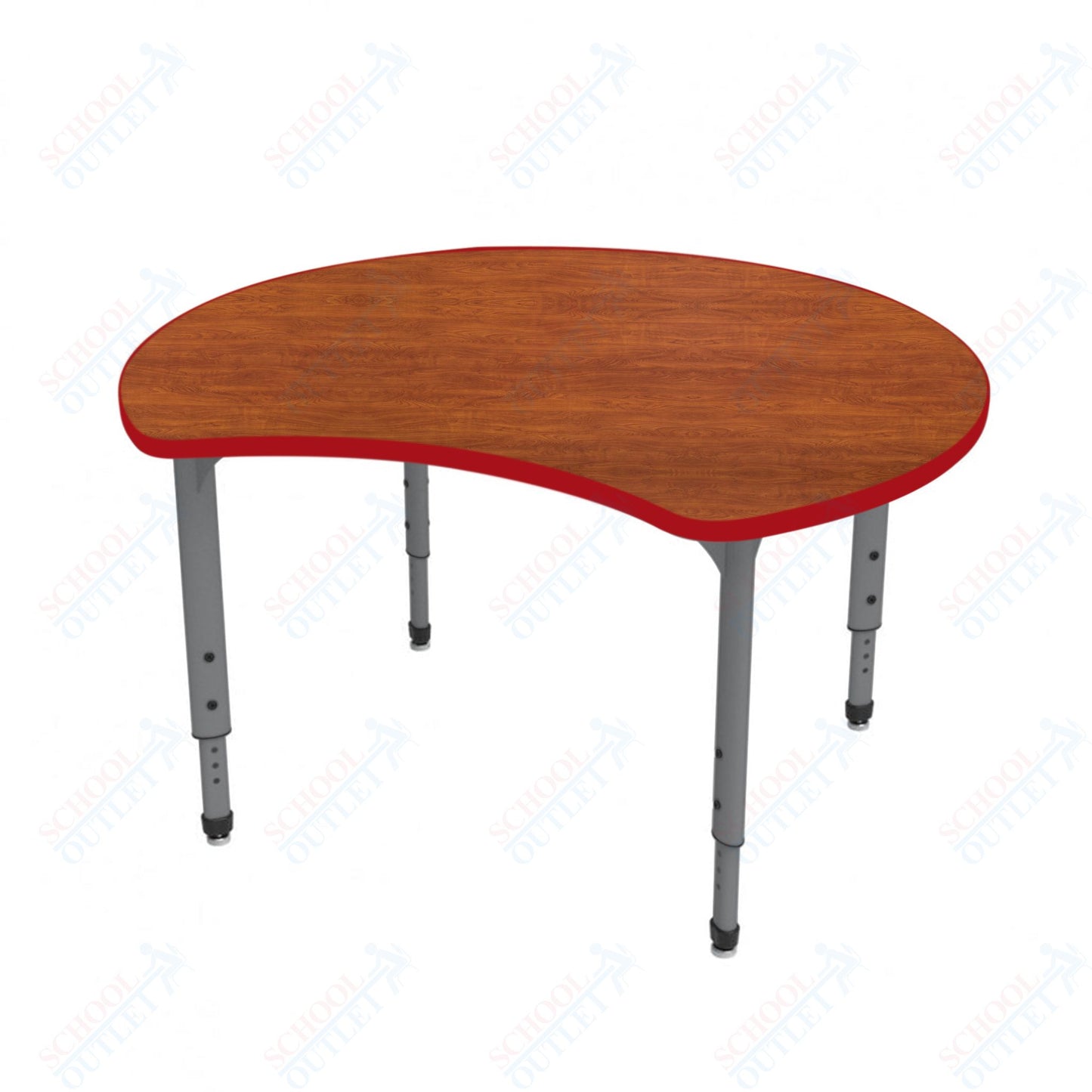 Marco Apex Series 48" Scoop Preschool Activity Table Height Adjustable Legs 17"-24" (38-2296-MB)