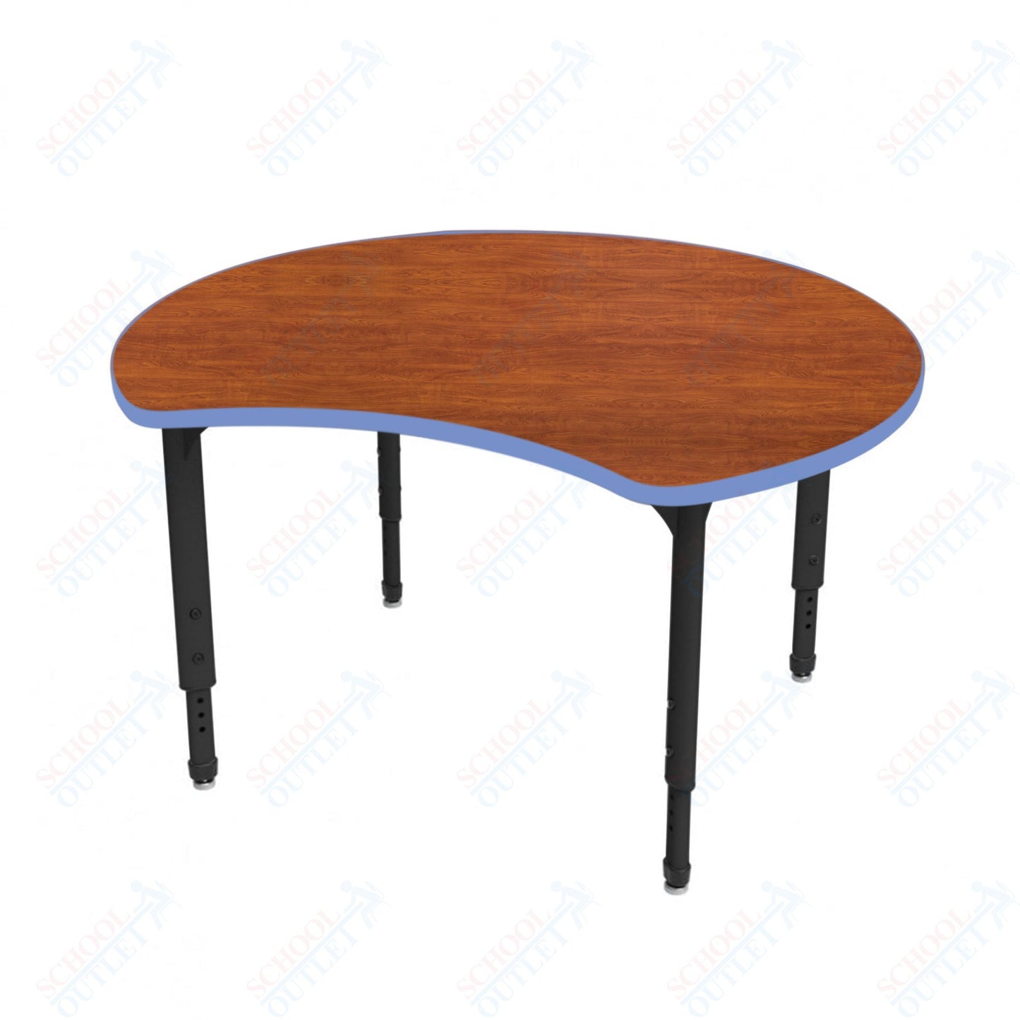 Marco Apex Series 48" Scoop Preschool Activity Table Height Adjustable Legs 17"-24" (38-2296-MB)