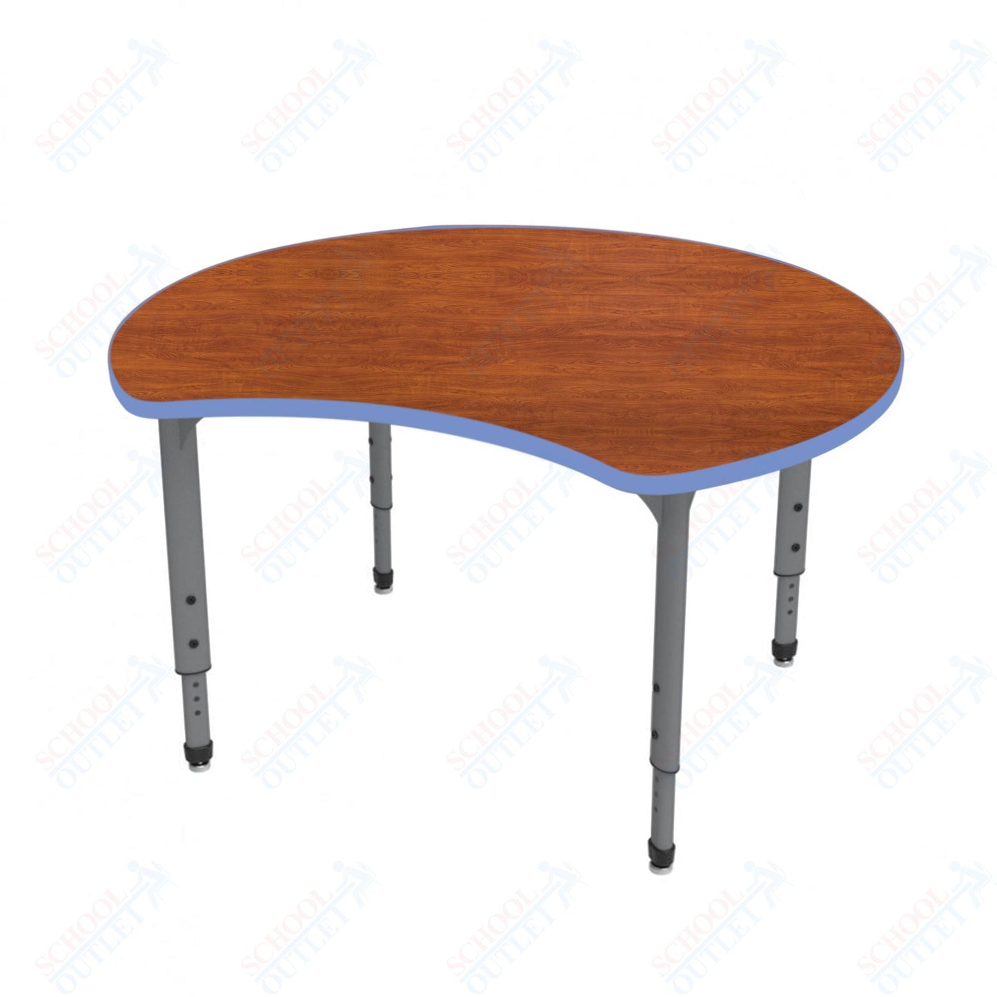 Marco Apex Series 48" Scoop Preschool Activity Table Height Adjustable Legs 17"-24" (38-2296-MB)