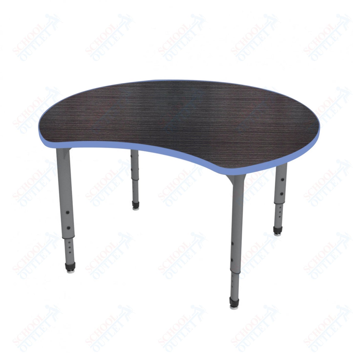 Marco Apex Series 48" Scoop Preschool Activity Table Height Adjustable Legs 17"-24" (38-2296-MB)
