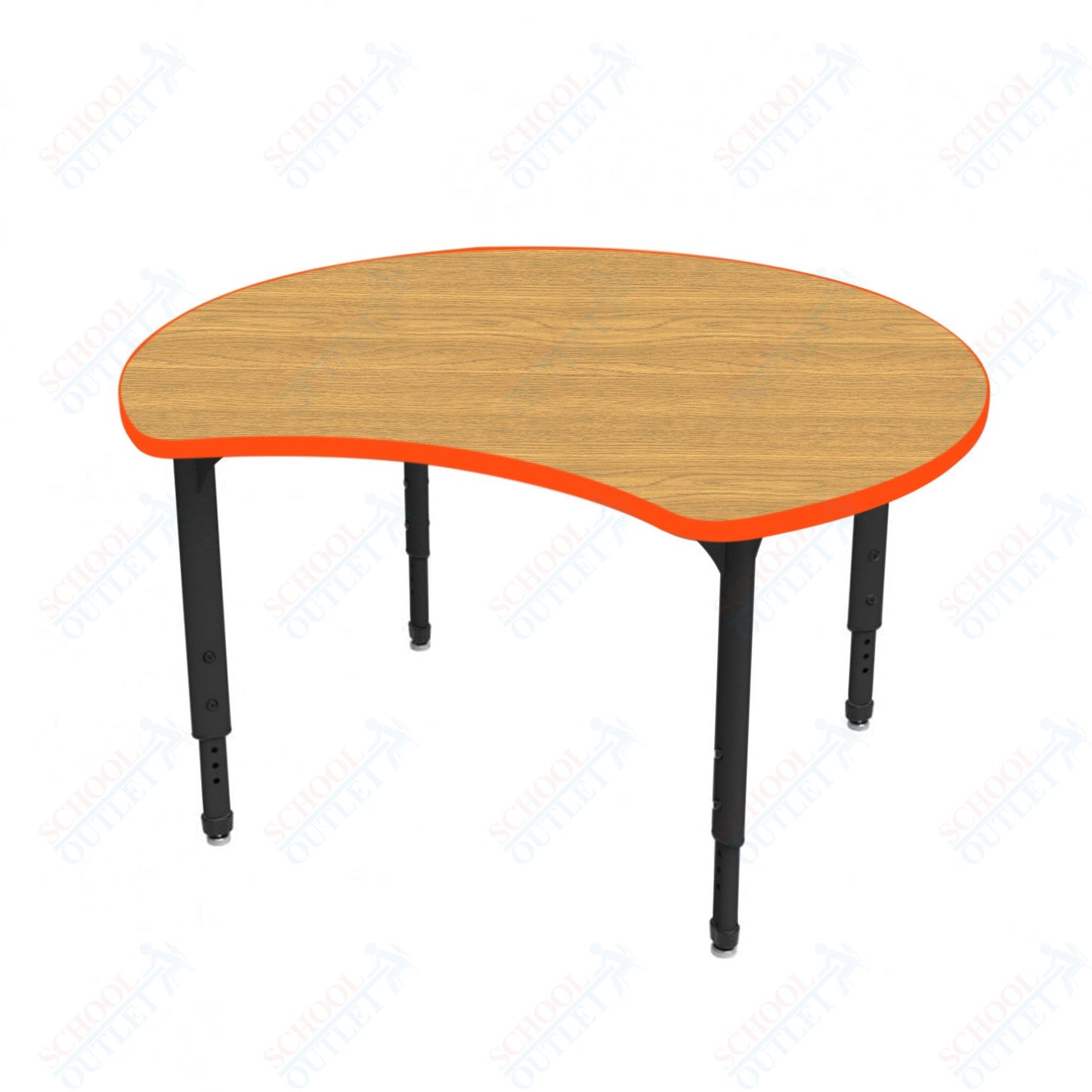 Marco Apex Series 48" Scoop Preschool Activity Table Height Adjustable Legs 17"-24" (38-2296-MB)