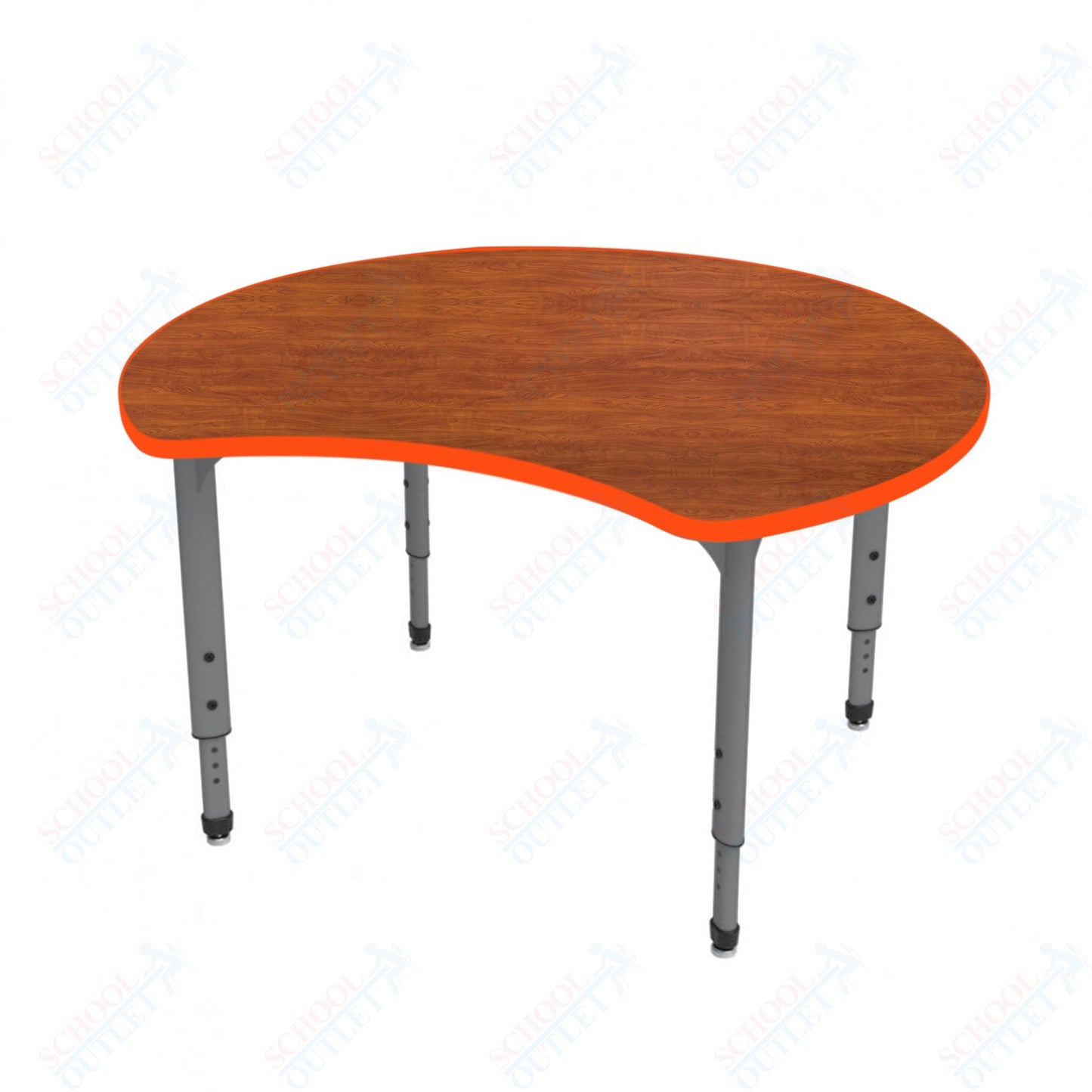 Marco Apex Series 48" Scoop Preschool Activity Table Height Adjustable Legs 17"-24" (38-2296-MB)