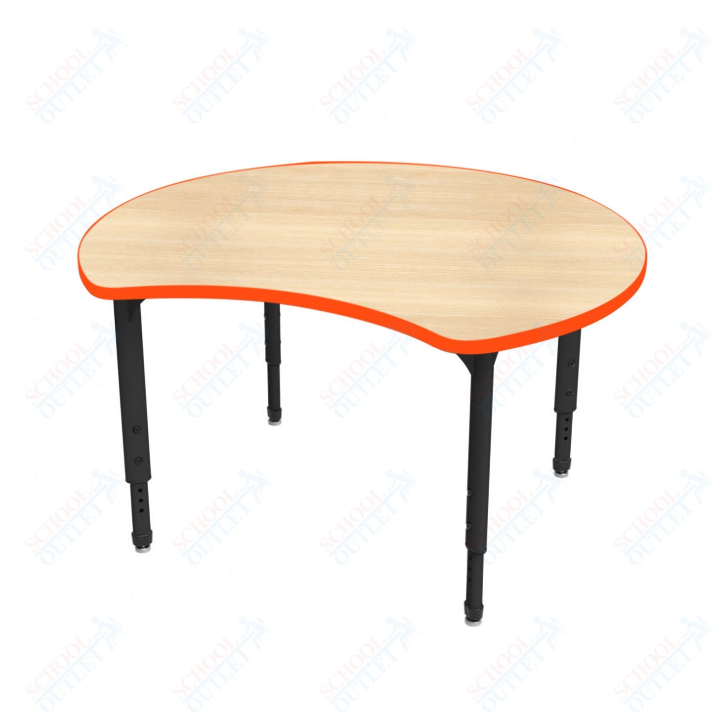 Marco Apex Series 48" Scoop Preschool Activity Table Height Adjustable Legs 17"-24" (38-2296-MB)
