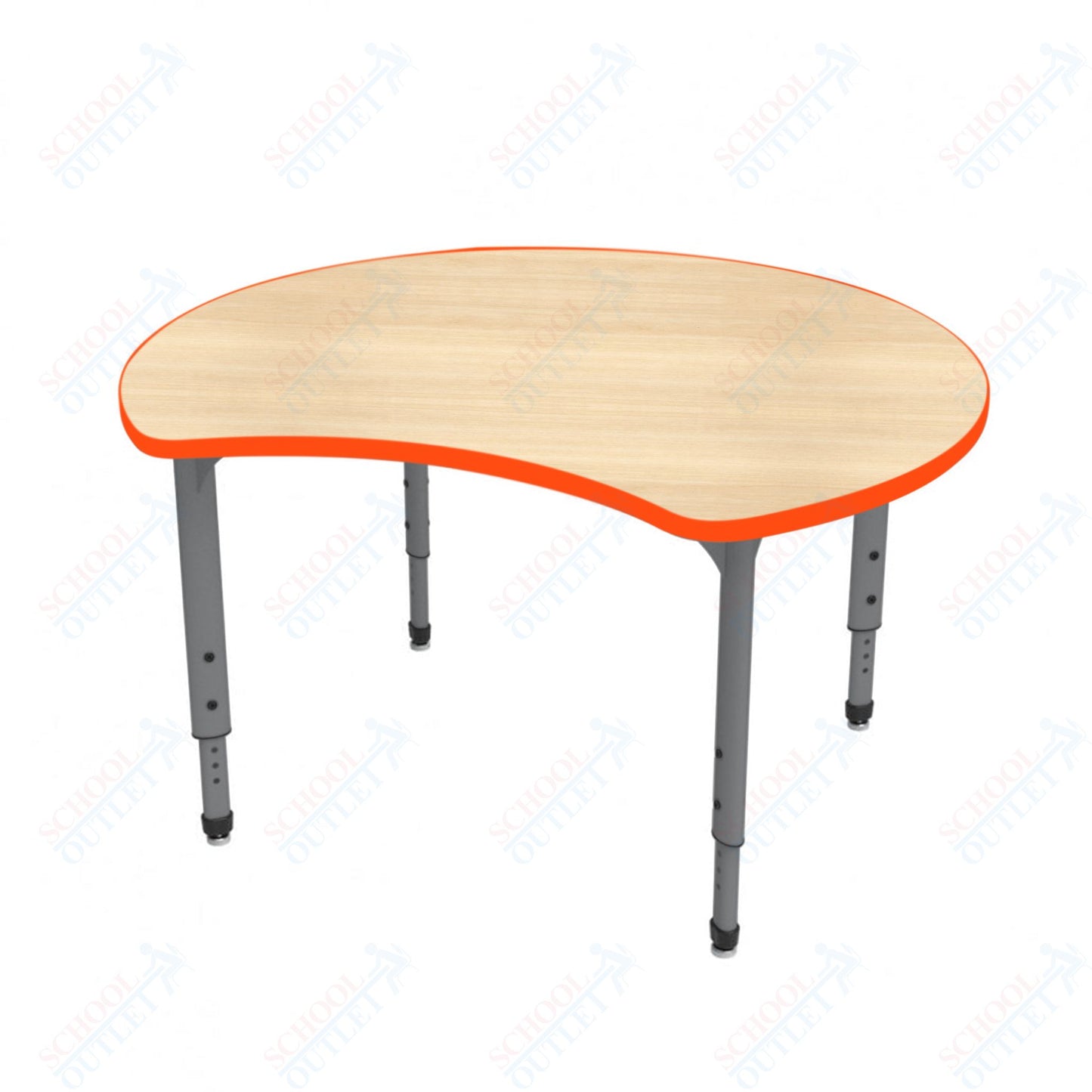 Marco Apex Series 48" Scoop Preschool Activity Table Height Adjustable Legs 17"-24" (38-2296-MB)