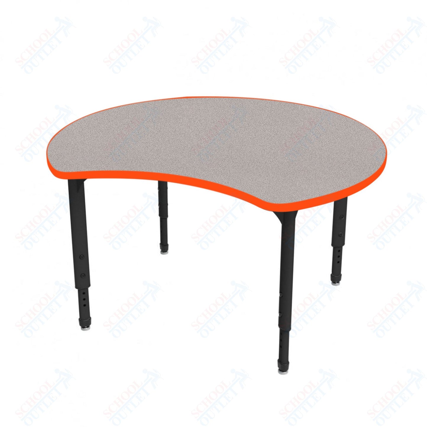 Marco Apex Series 48" Scoop Preschool Activity Table Height Adjustable Legs 17"-24" (38-2296-MB)