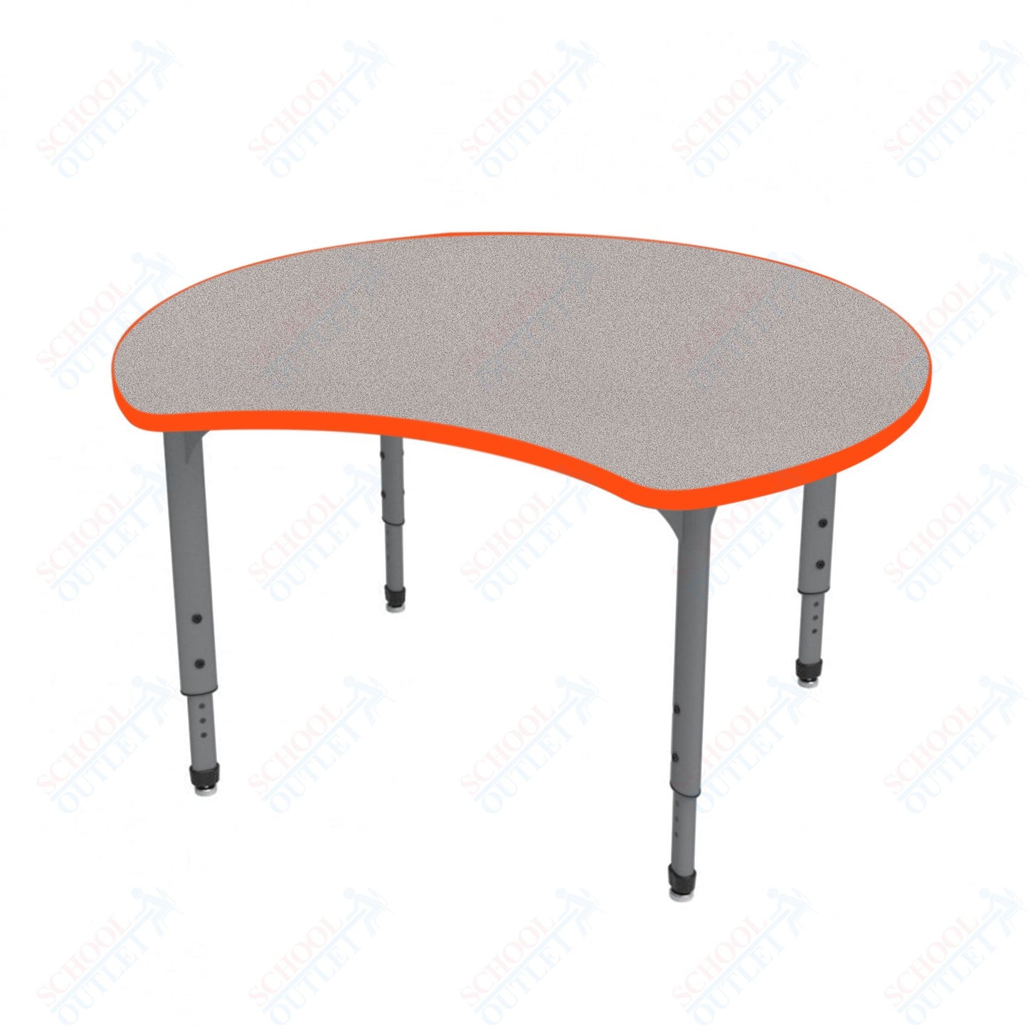 Marco Apex Series 48" Scoop Preschool Activity Table Height Adjustable Legs 17"-24" (38-2296-MB)